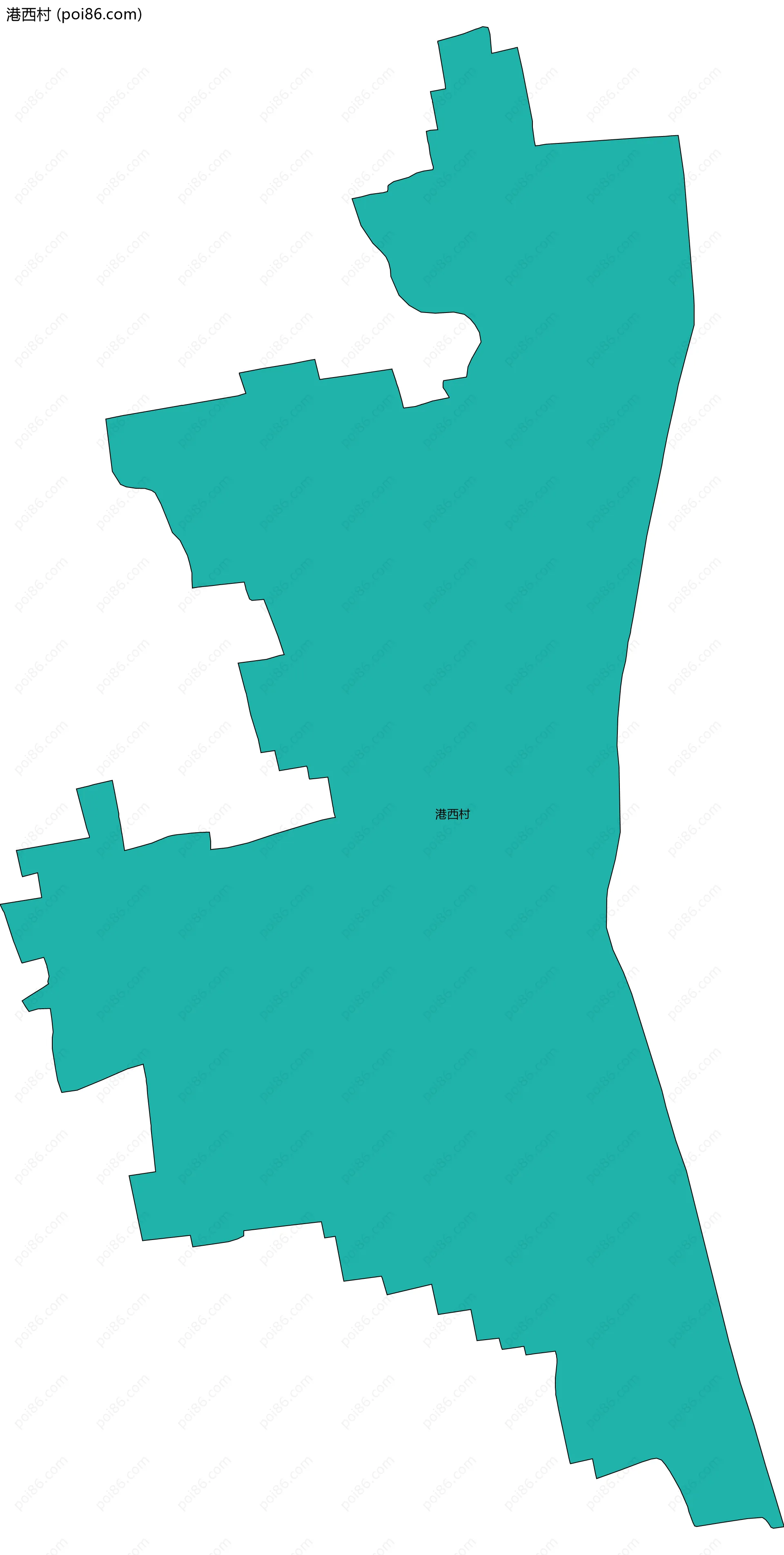 港西村边界地图