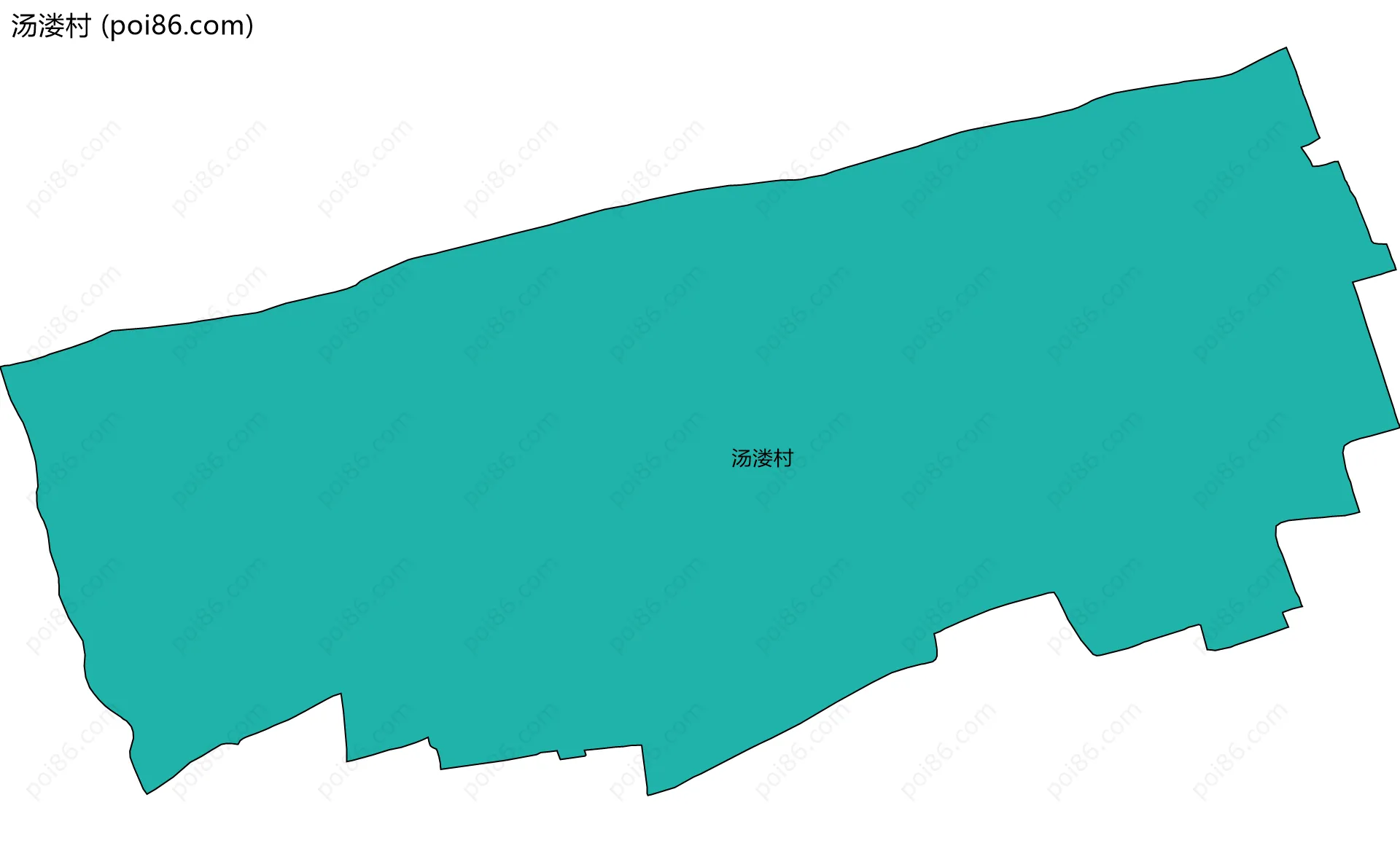 汤溇村边界地图