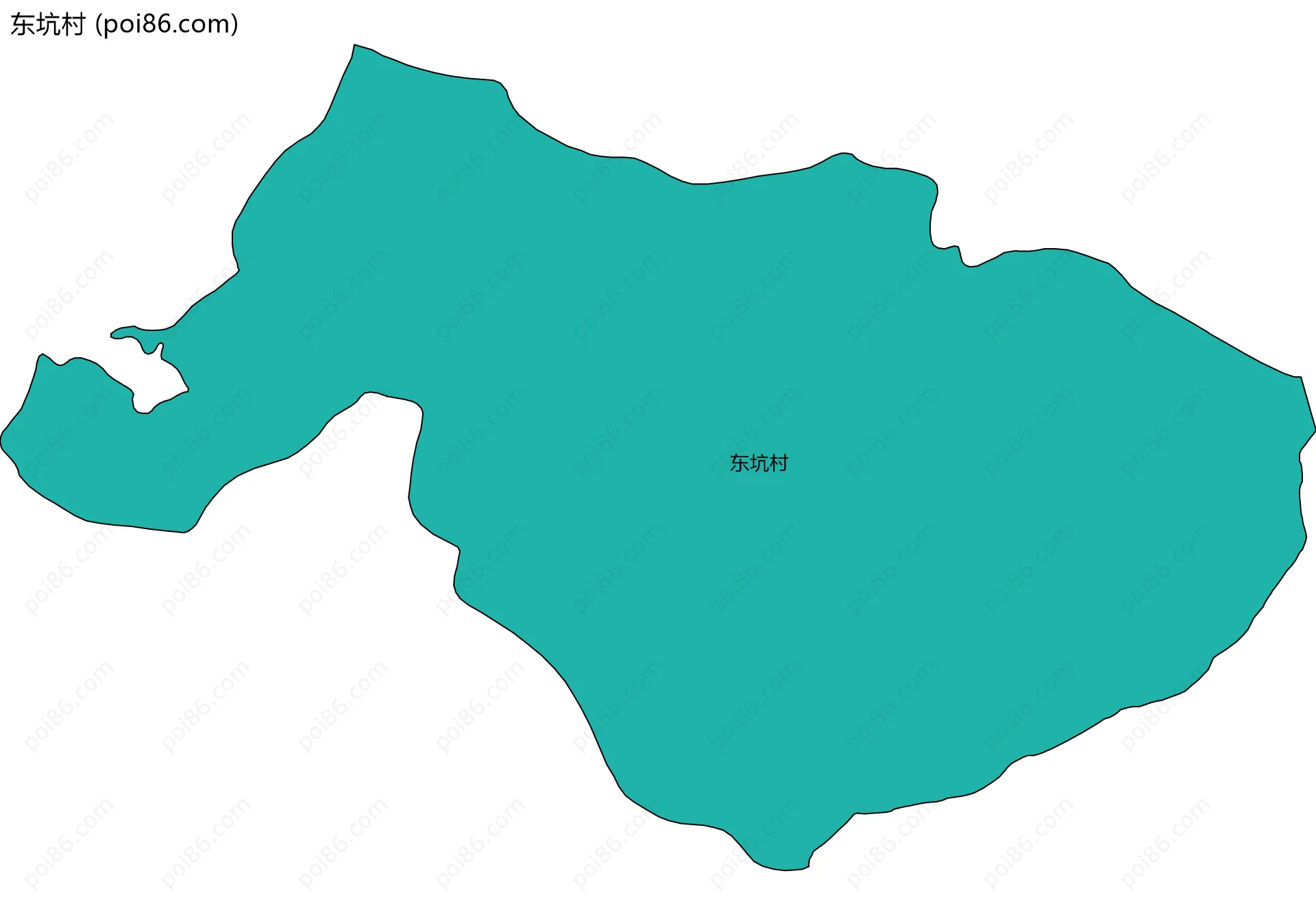 东坑村边界地图