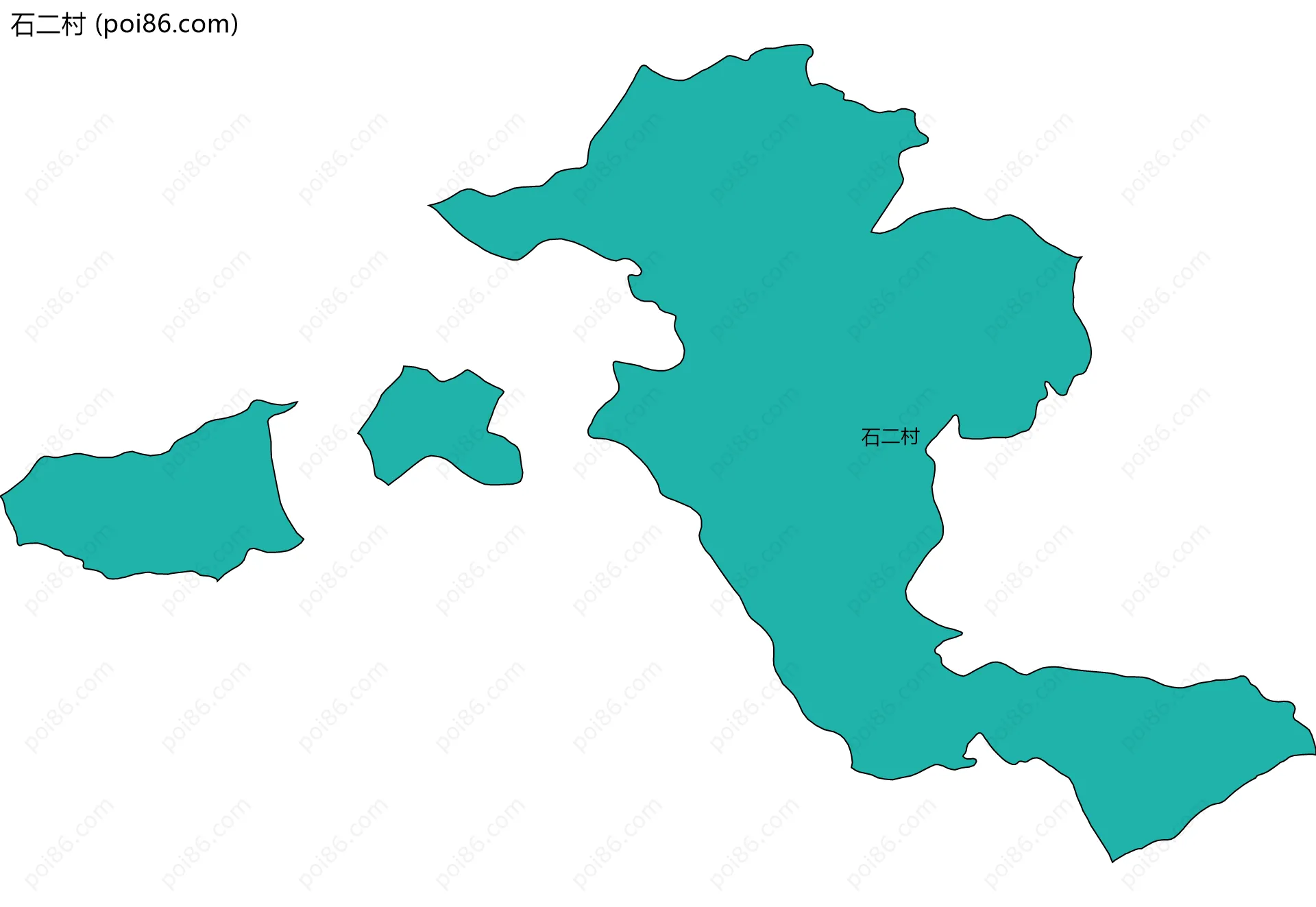 石二村边界地图