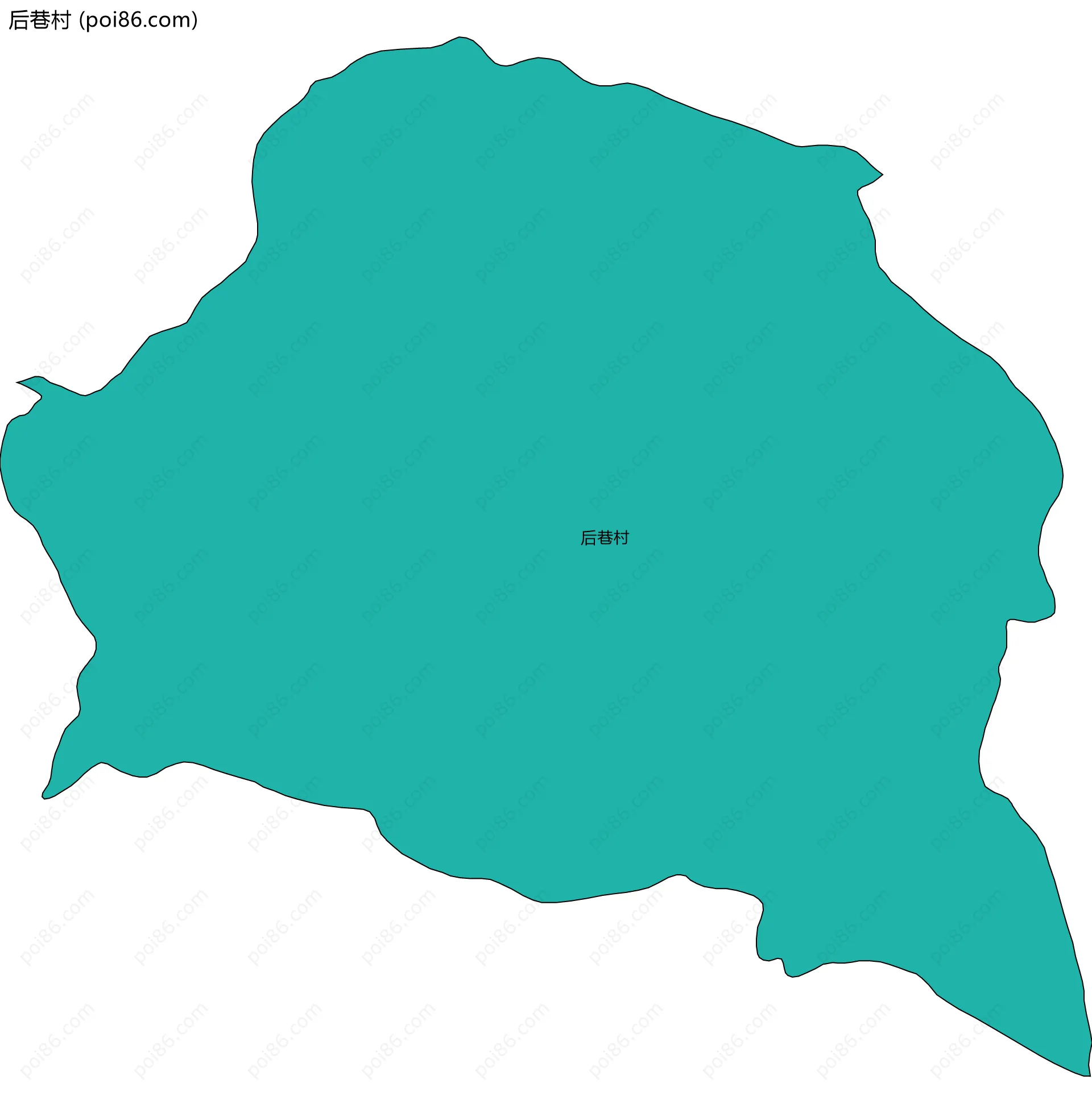 后巷村边界地图