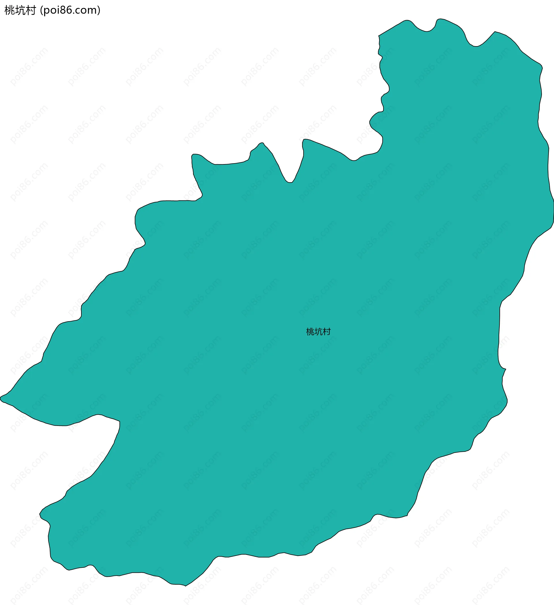 桃坑村边界地图