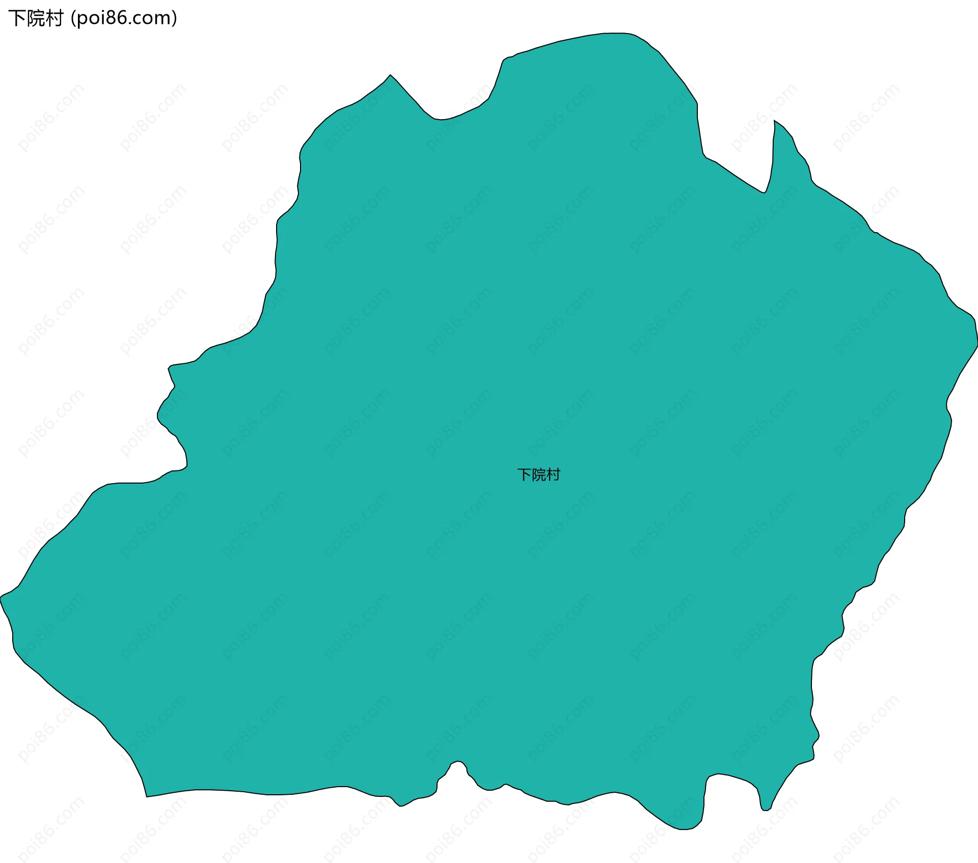 下院村边界地图