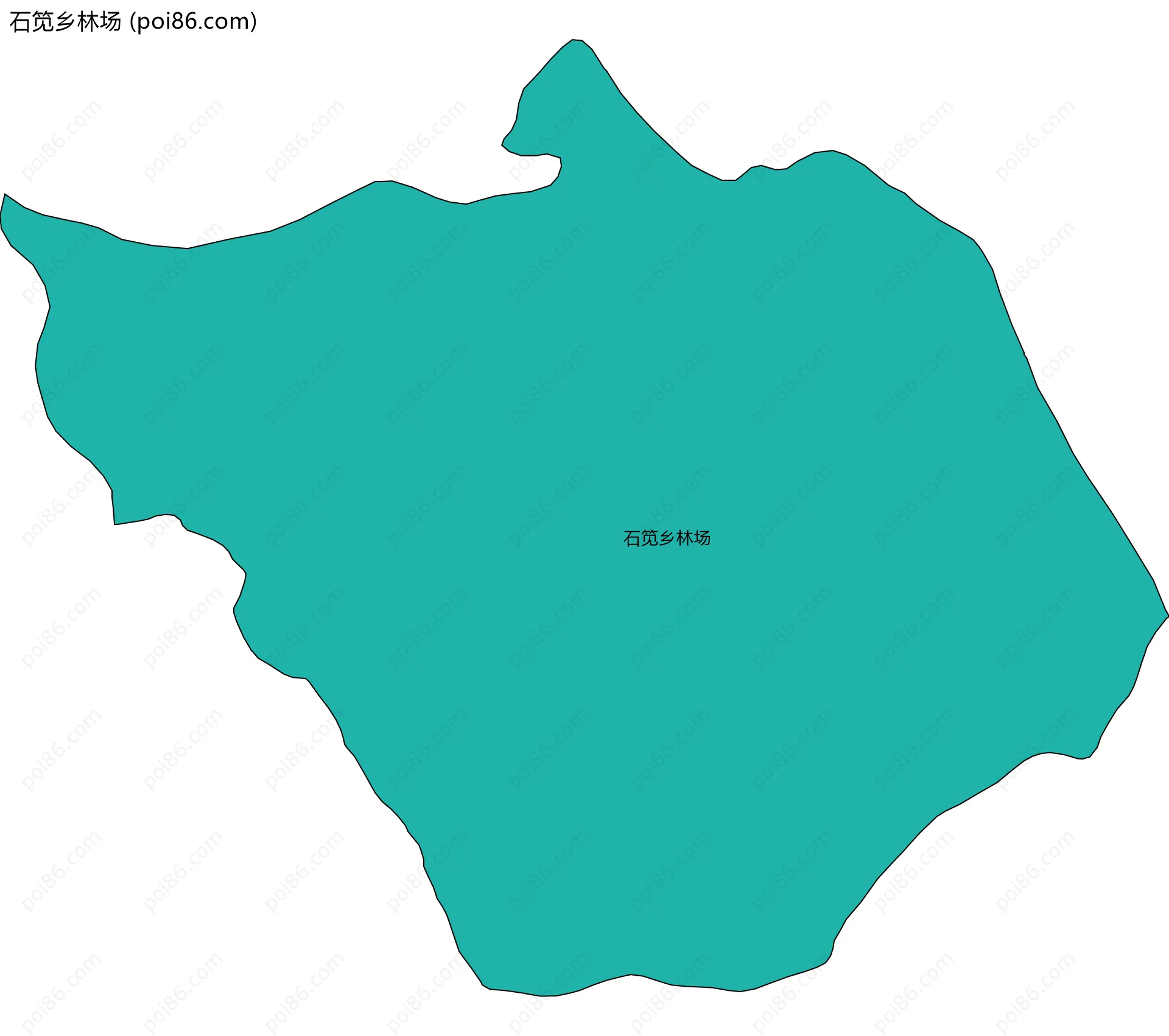 石笕乡林场边界地图