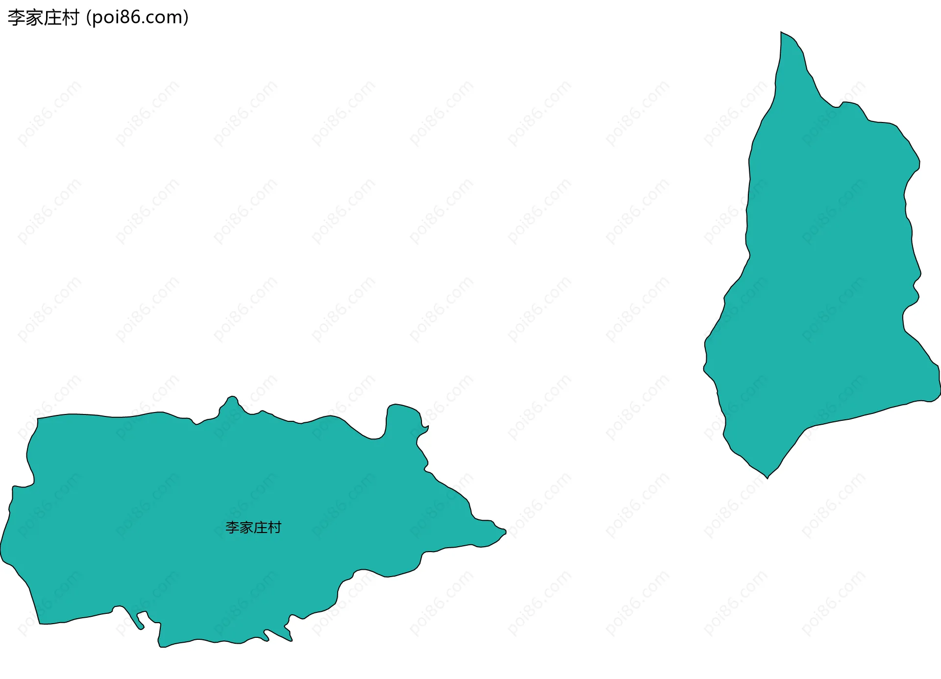 李家庄村边界地图