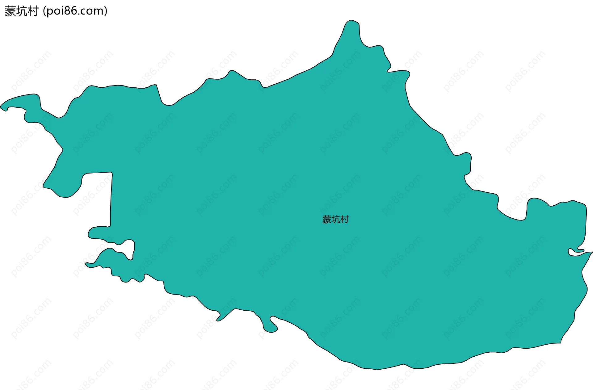 蒙坑村边界地图