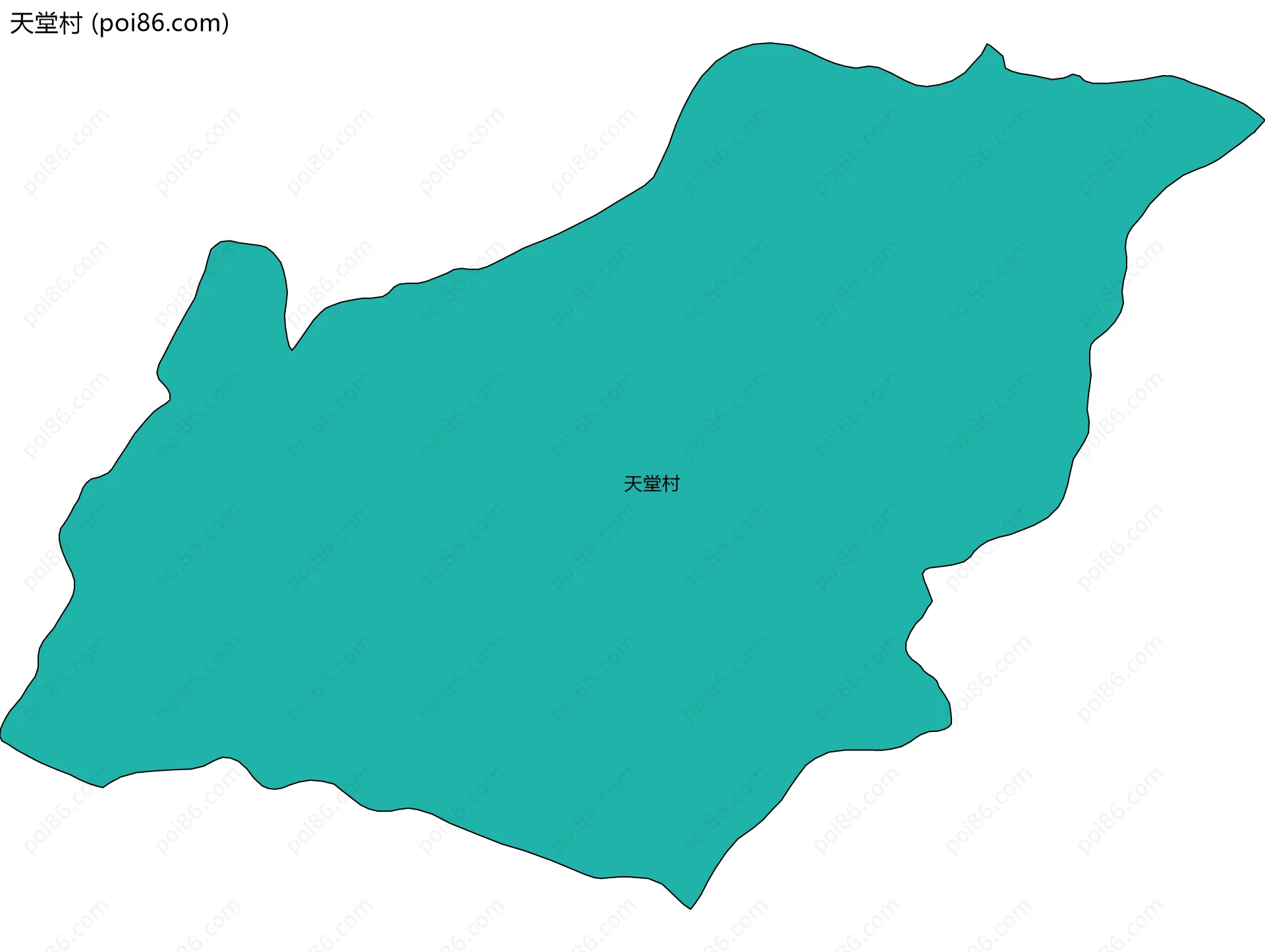 天堂村边界地图