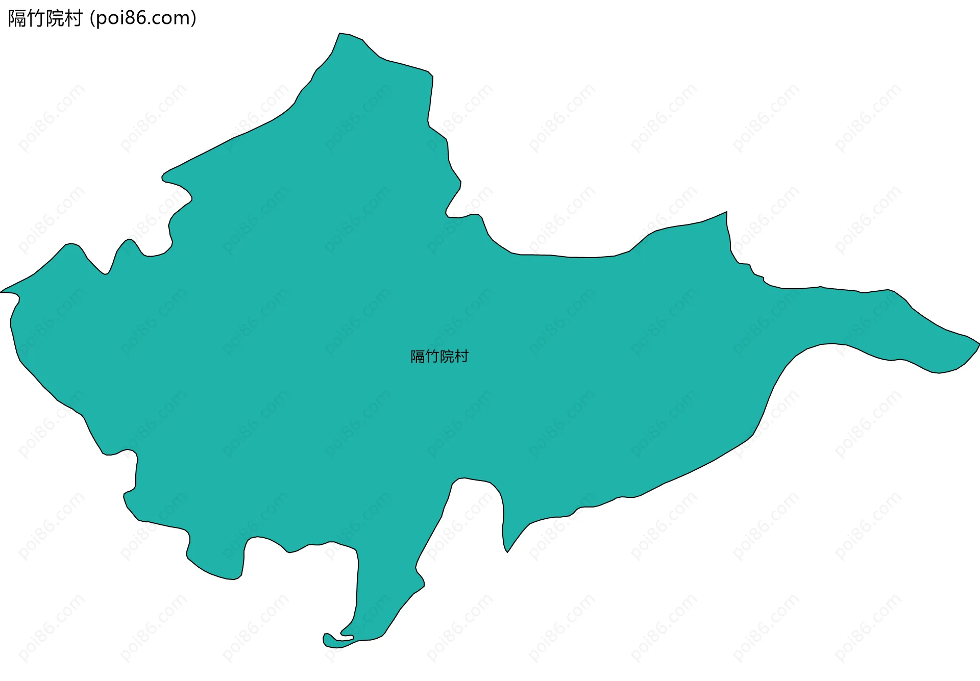 隔竹院村边界地图