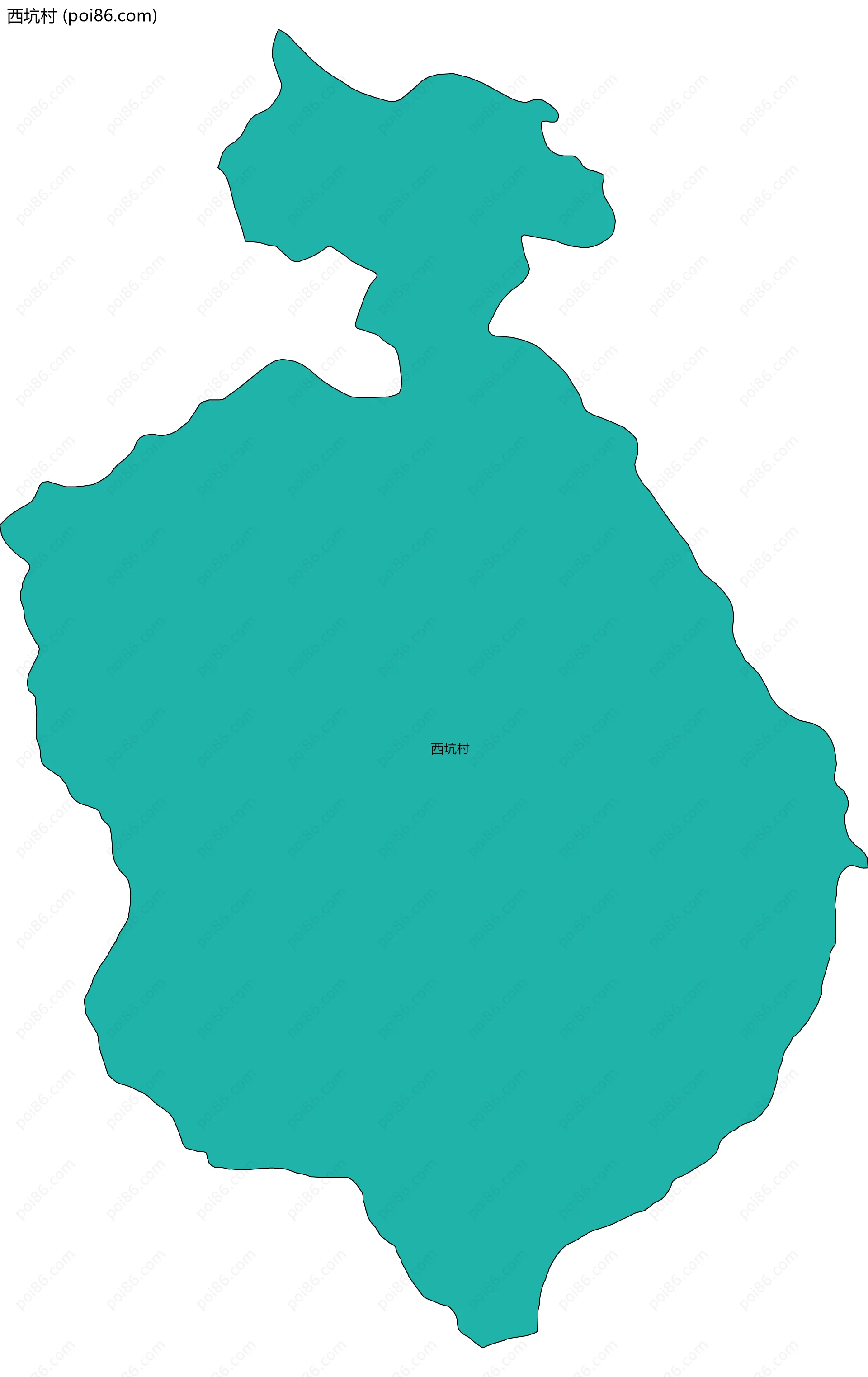 西坑村边界地图