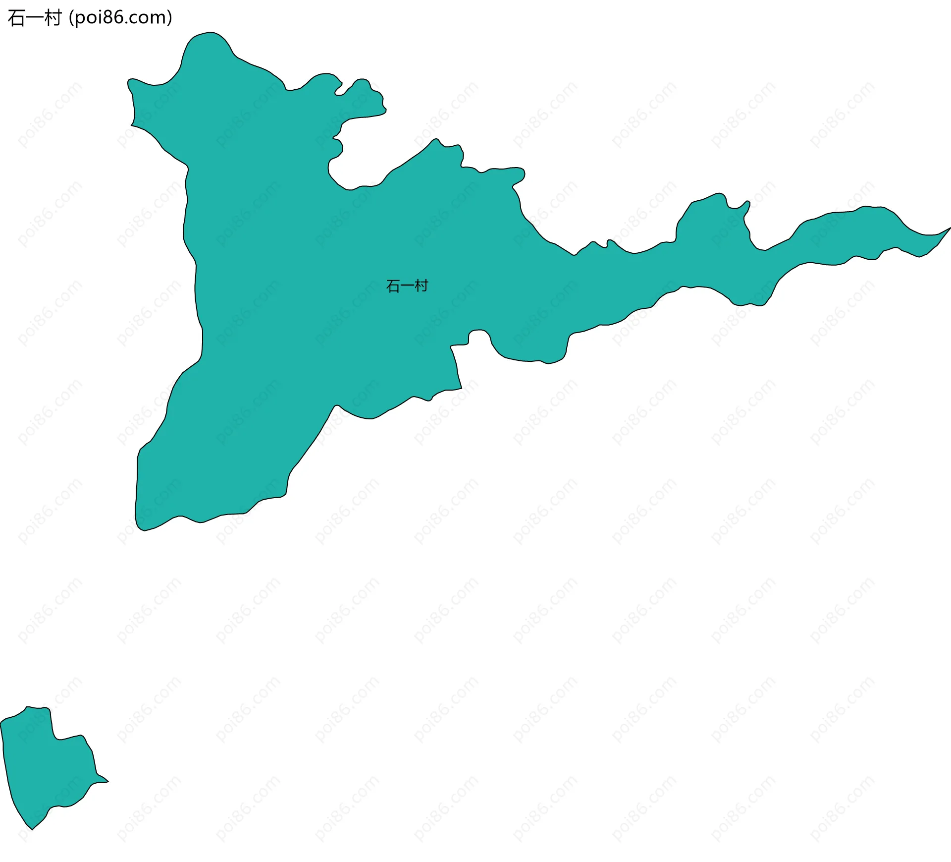 石一村边界地图
