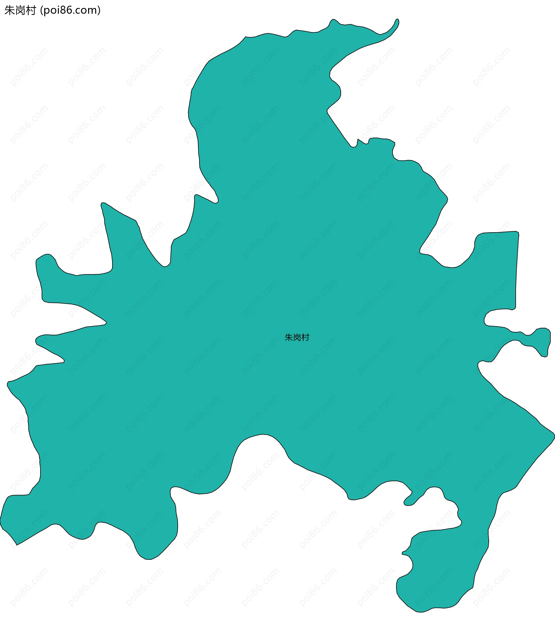 朱岗村边界地图