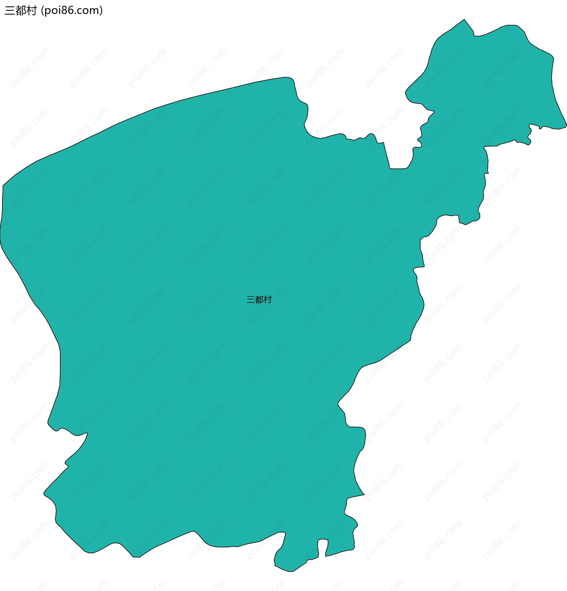 三都村边界地图