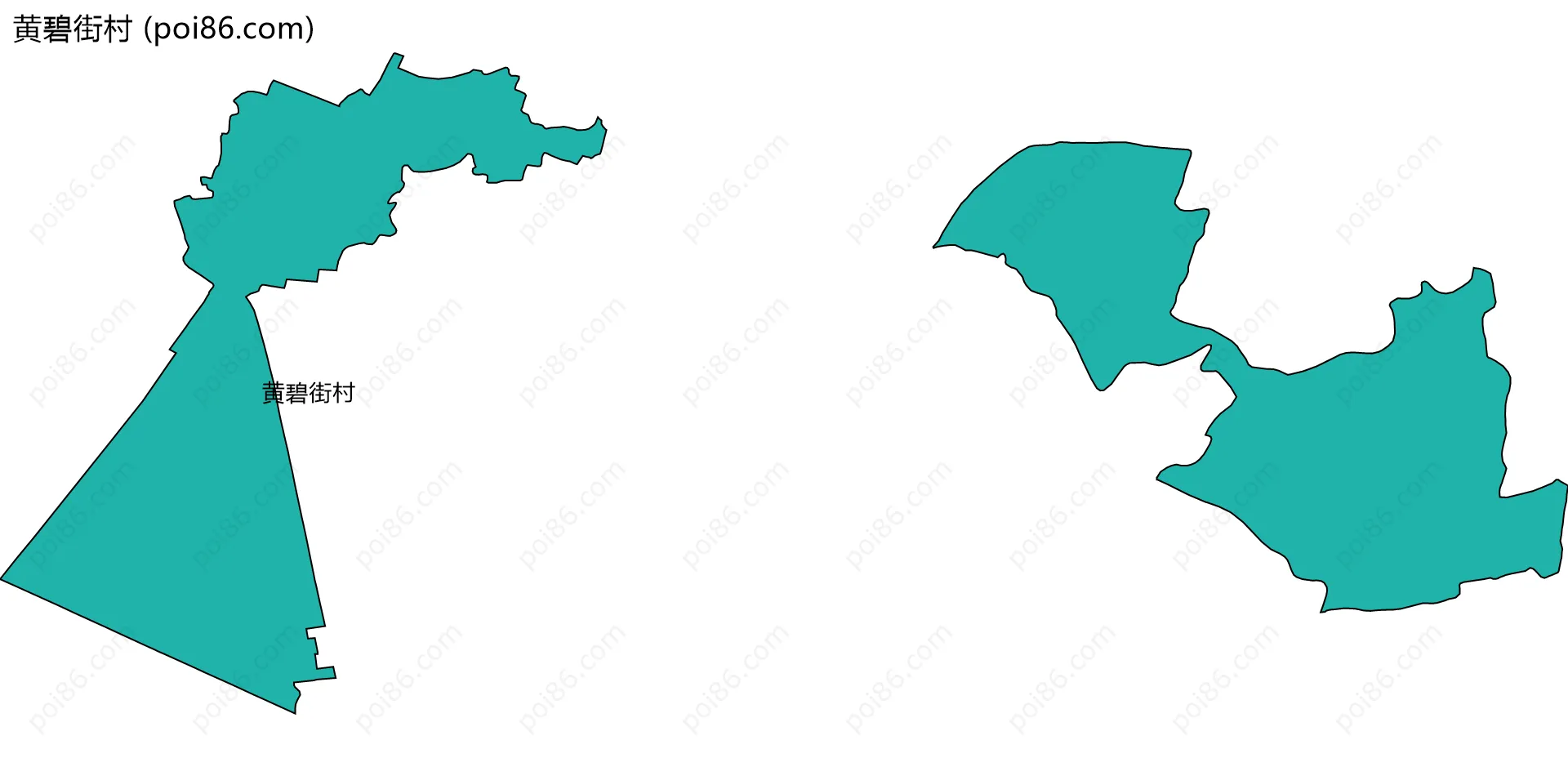 黄碧街村边界地图