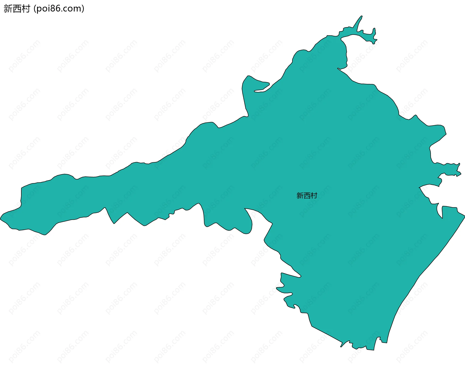 新西村边界地图
