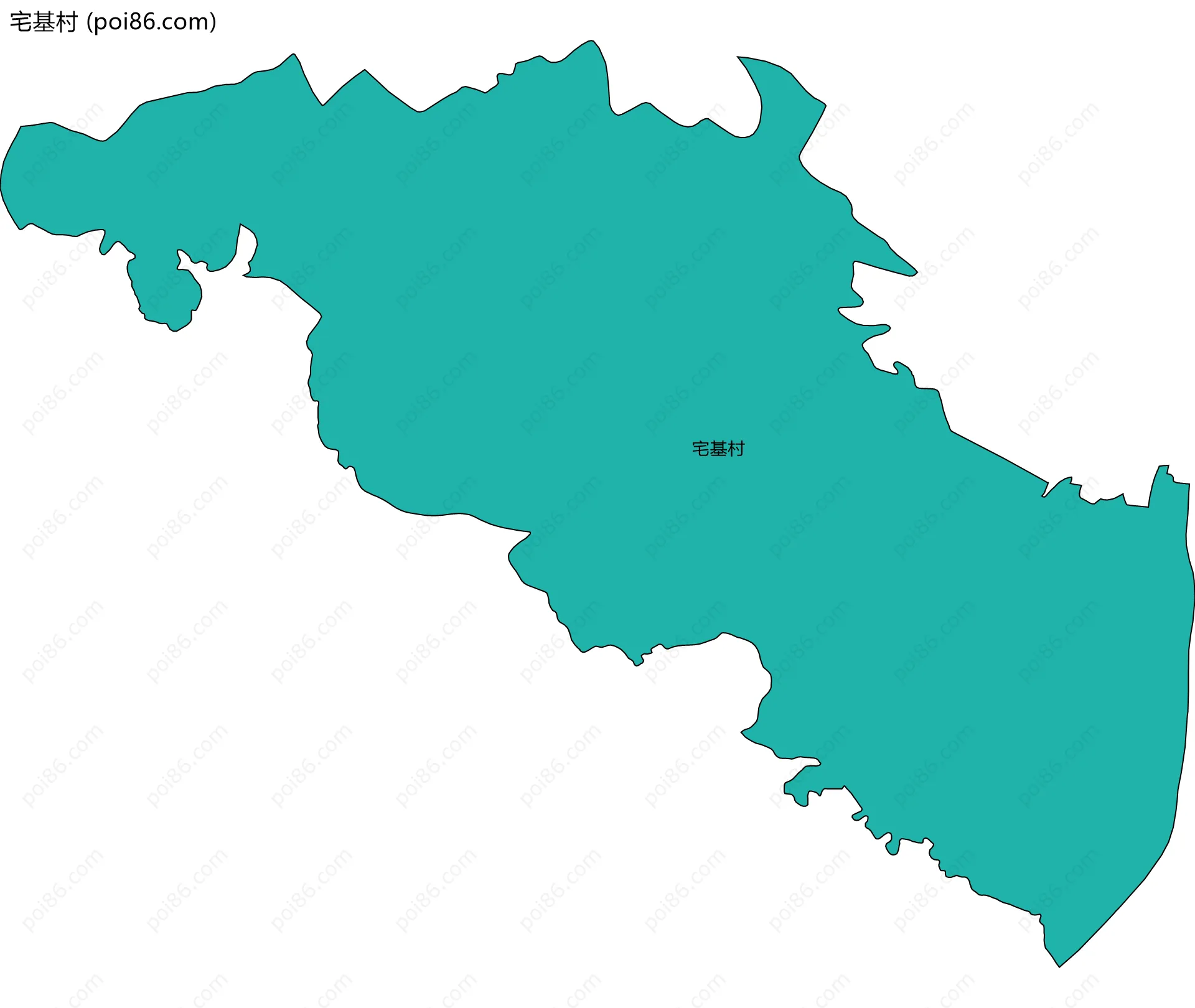 宅基村边界地图