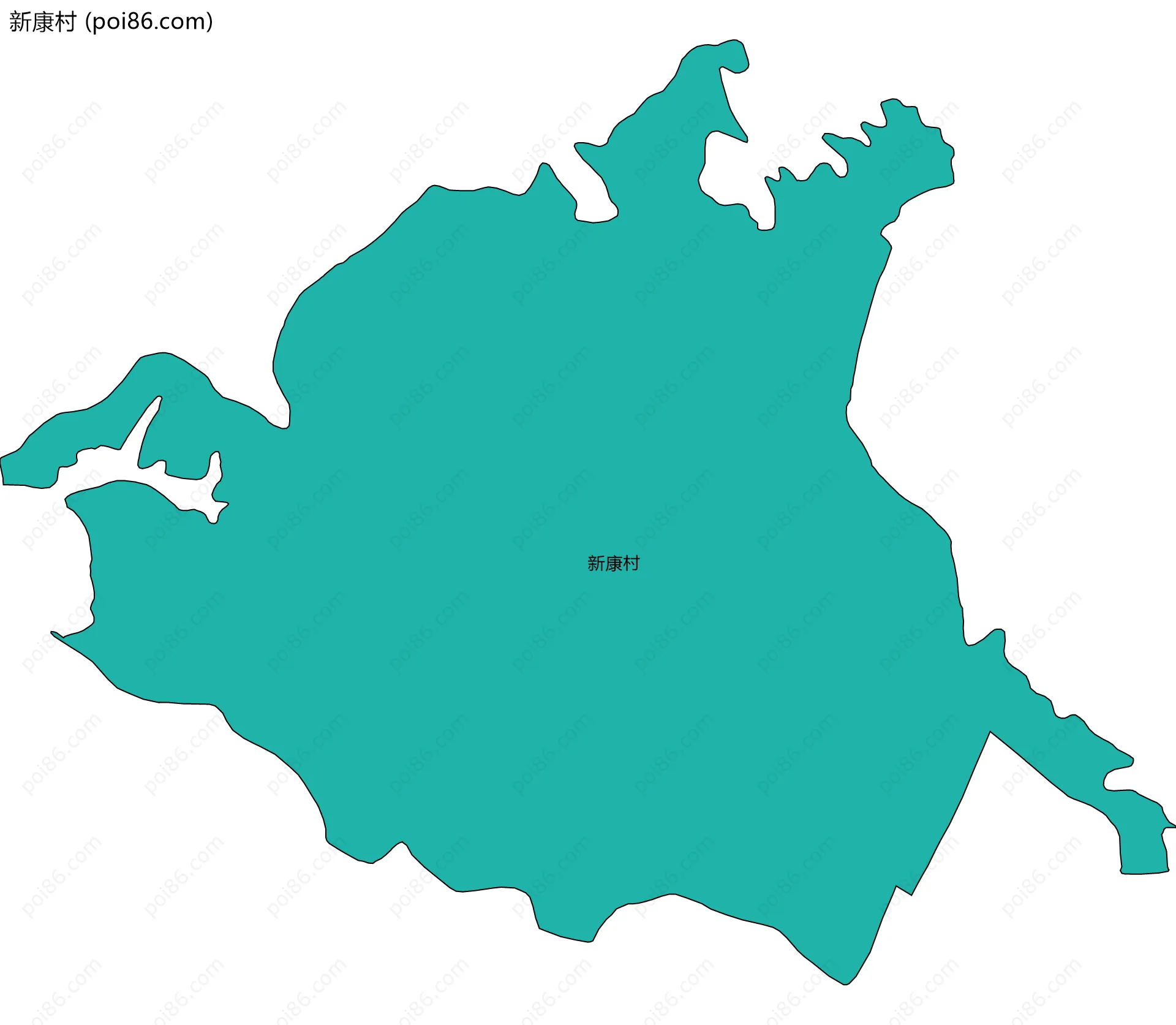 新康村边界地图