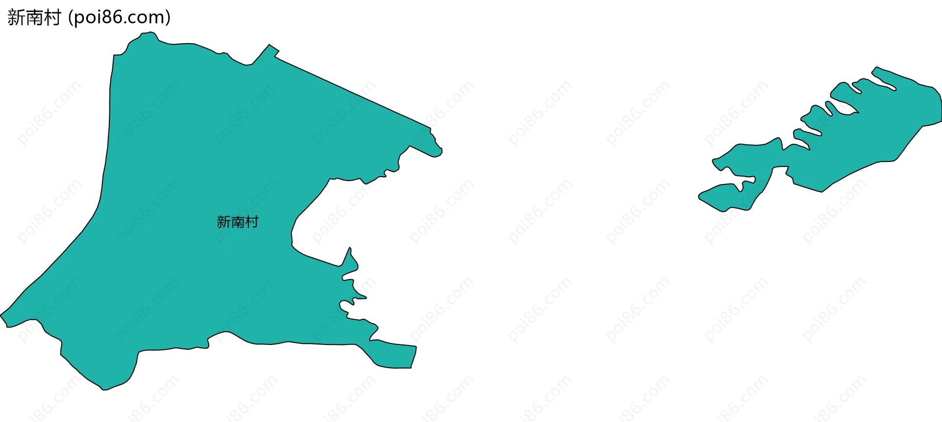 新南村边界地图