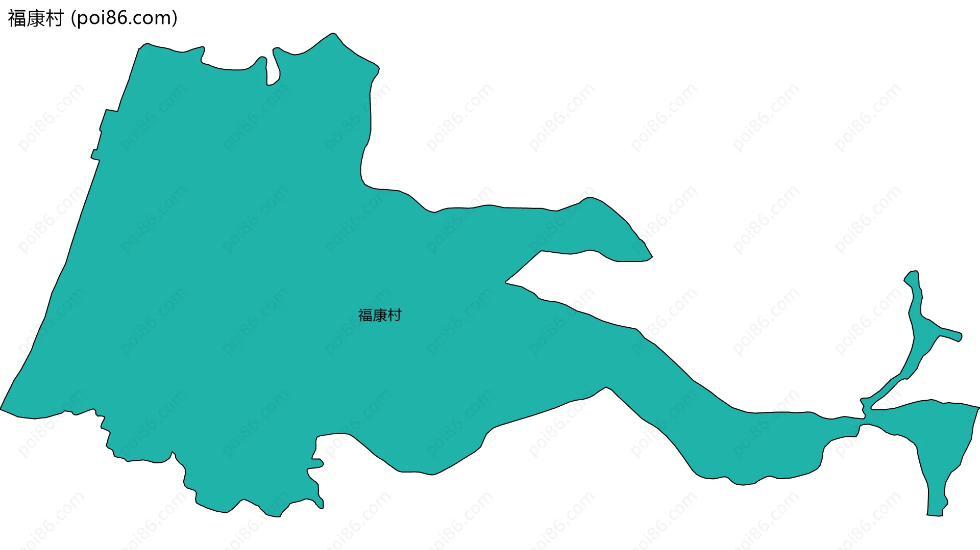 福康村边界地图