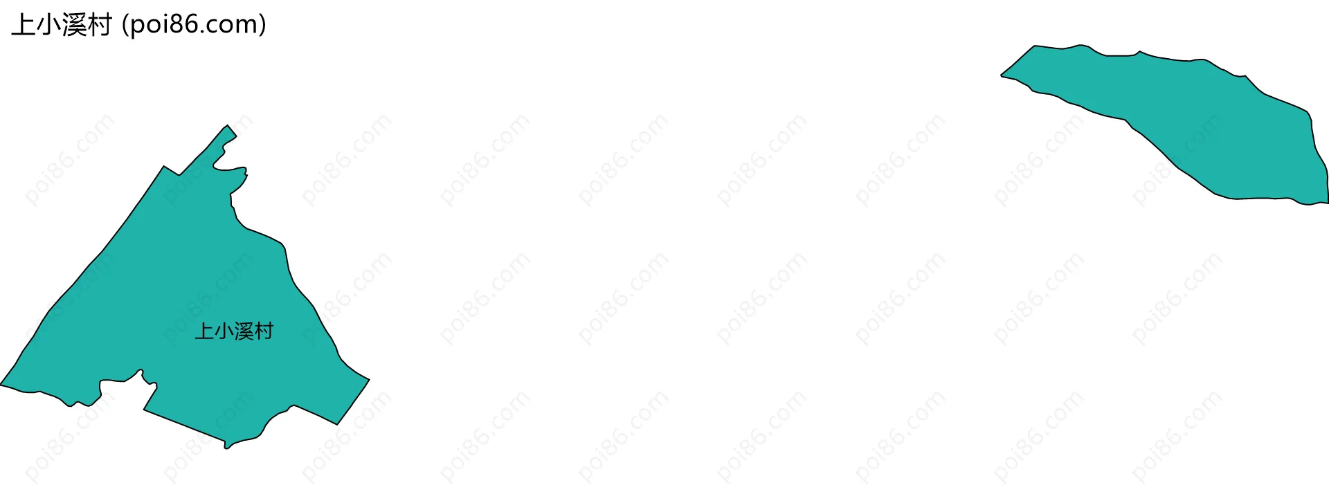 上小溪村边界地图