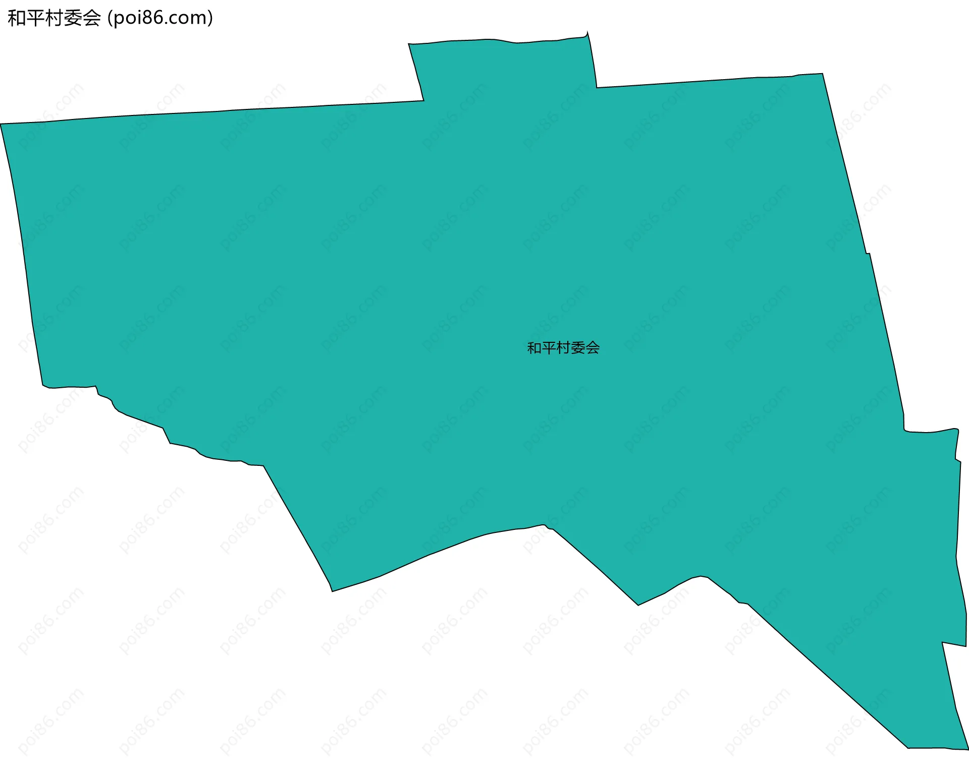 和平村委会边界地图