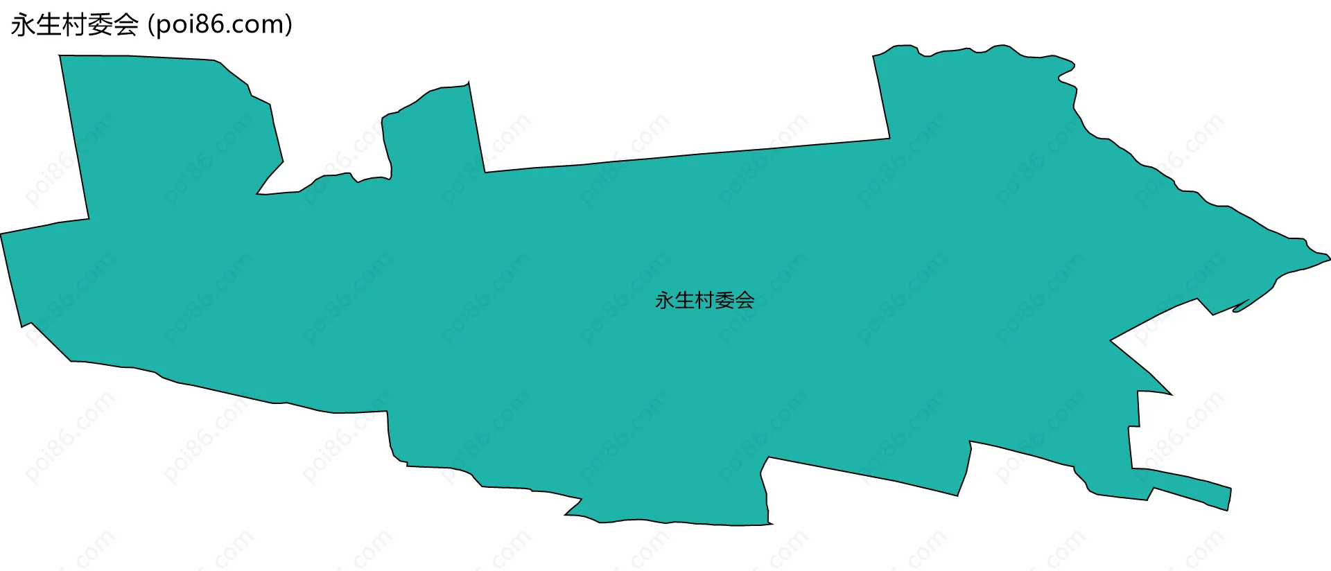 永生村委会边界地图