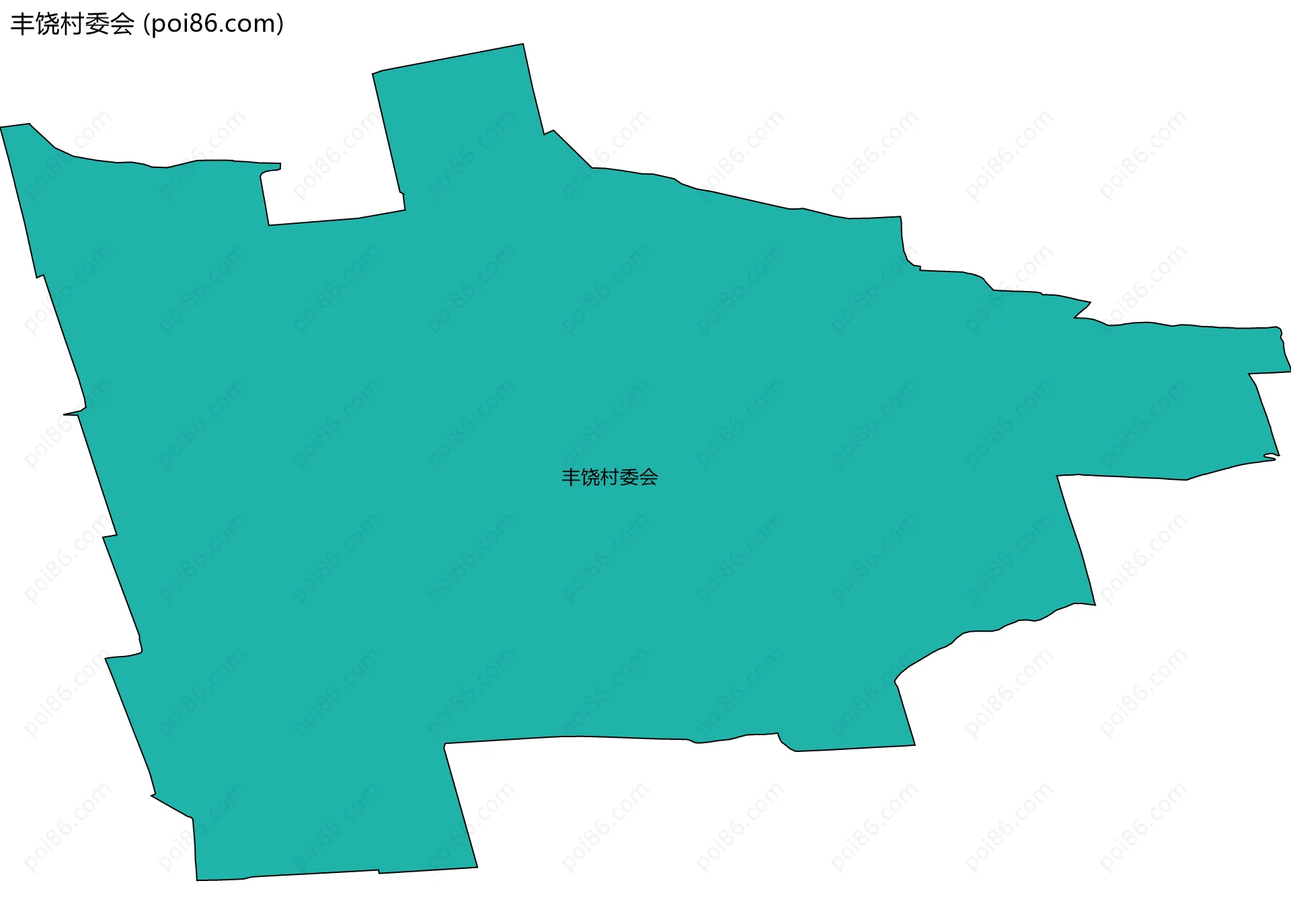 丰饶村委会边界地图
