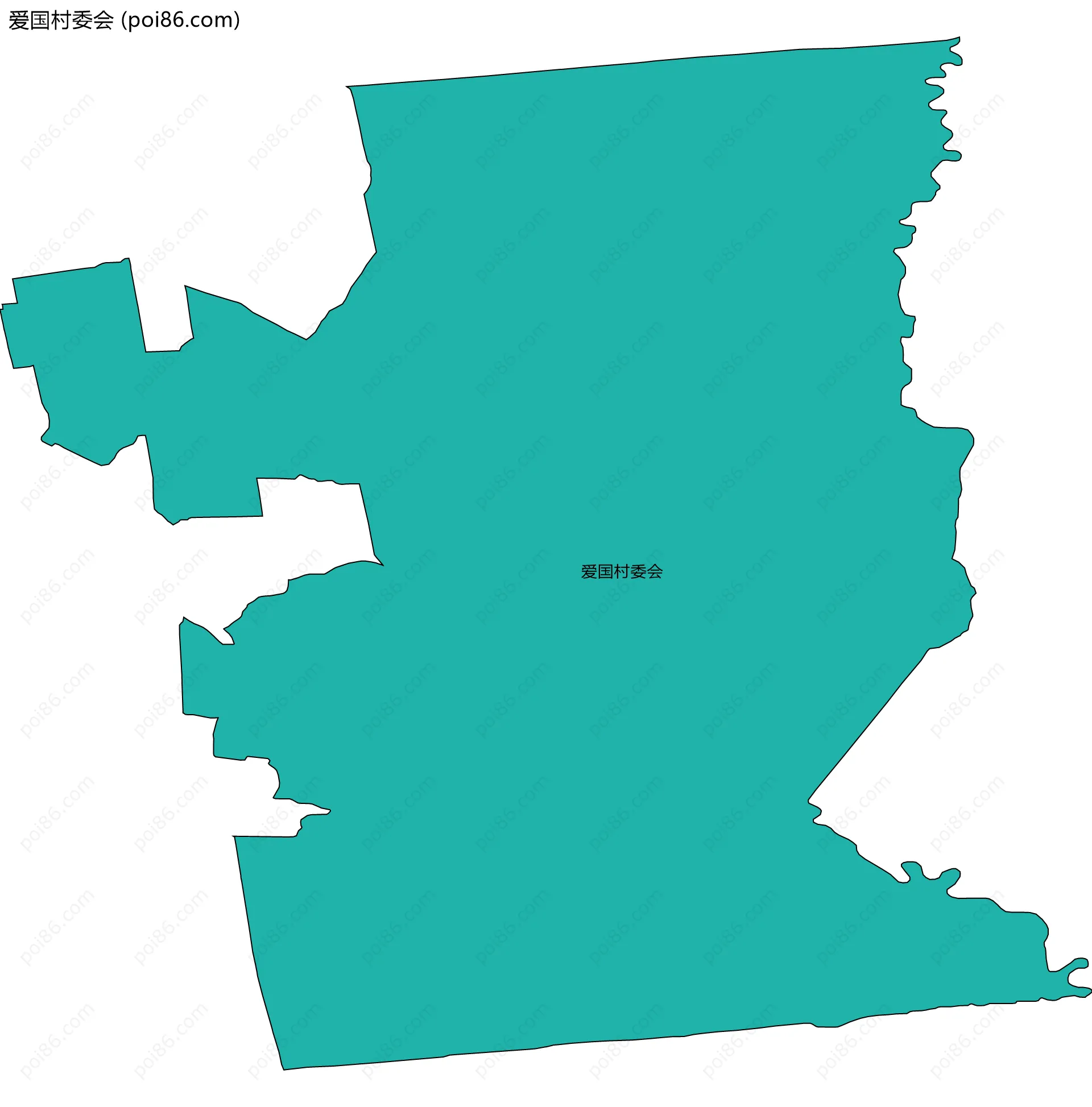 爱国村委会边界地图