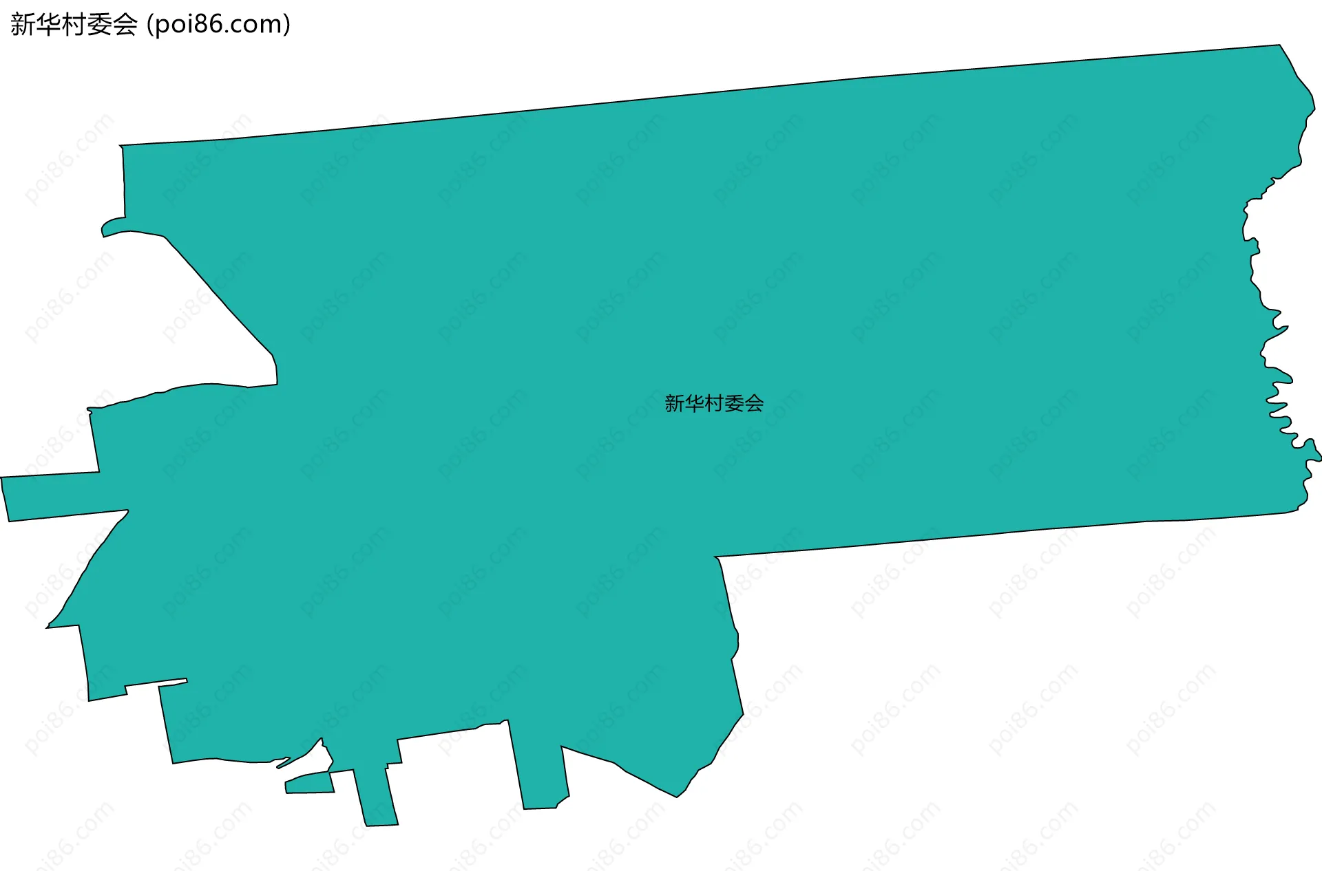 新华村委会边界地图