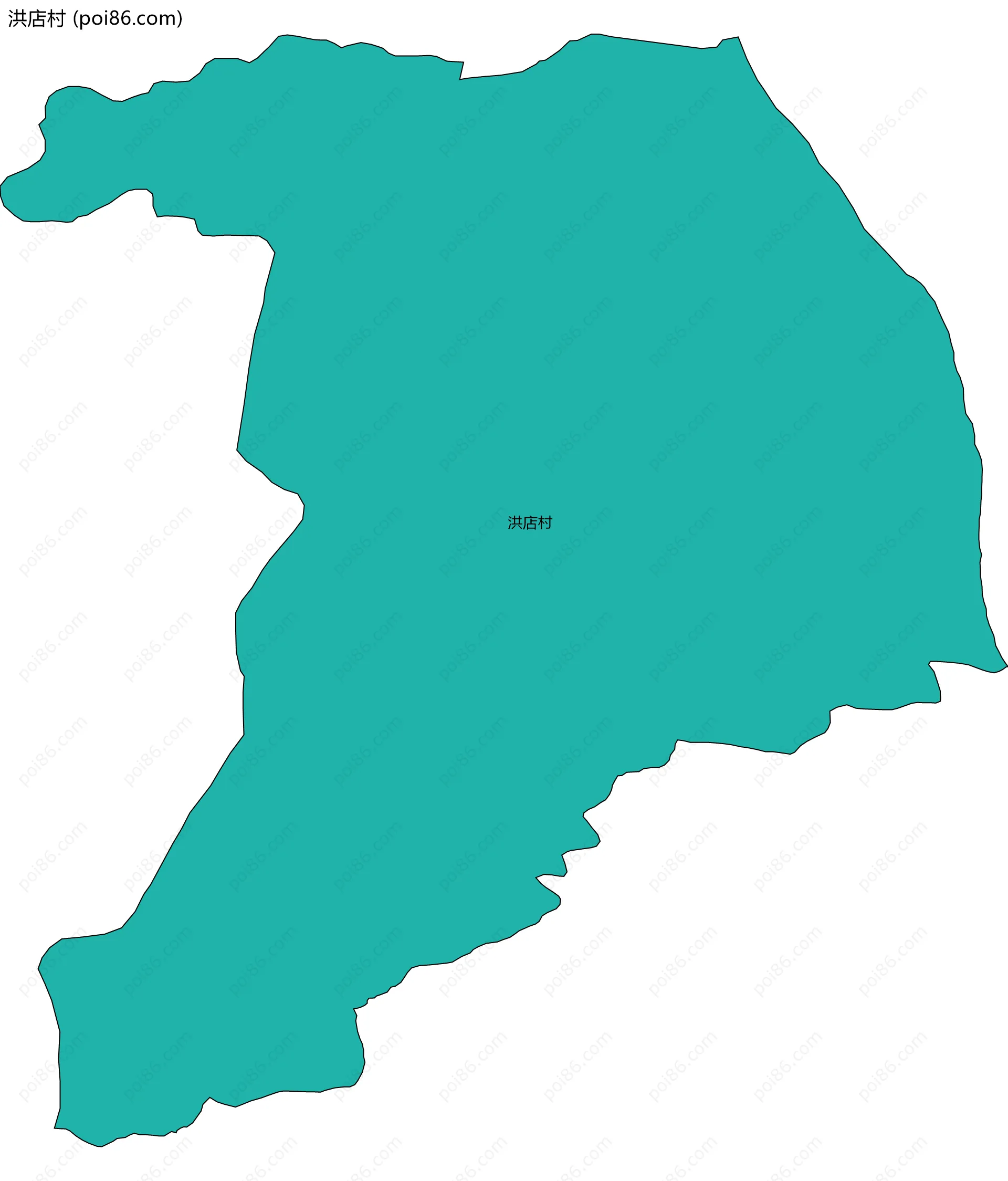洪店村边界地图