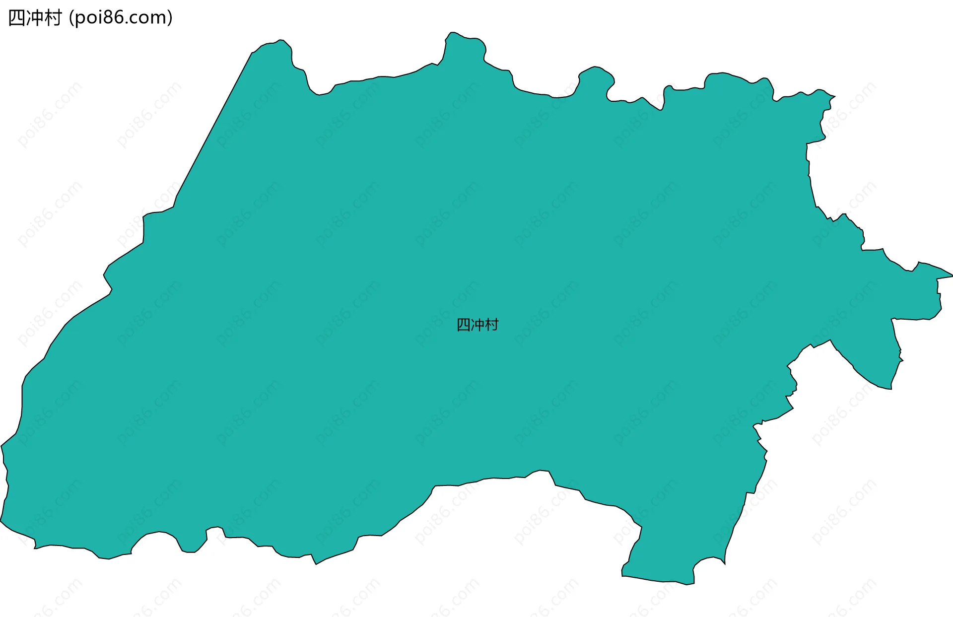 四冲村边界地图