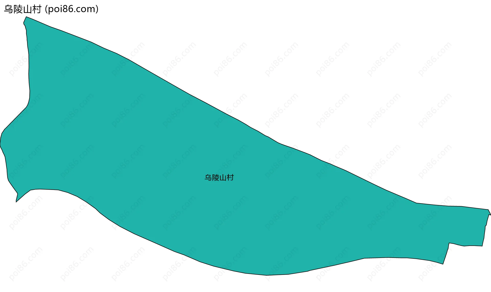 乌陵山村边界地图