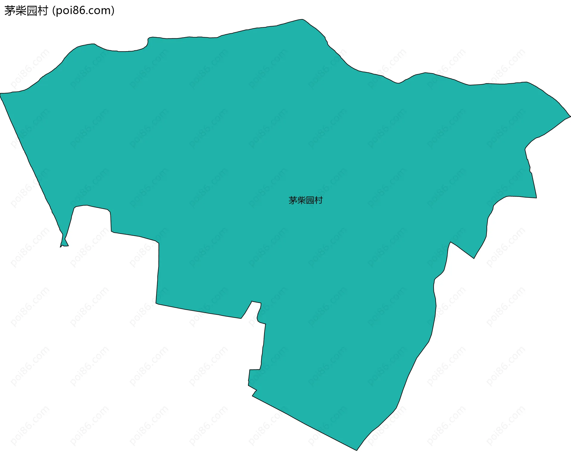 茅柴园村边界地图