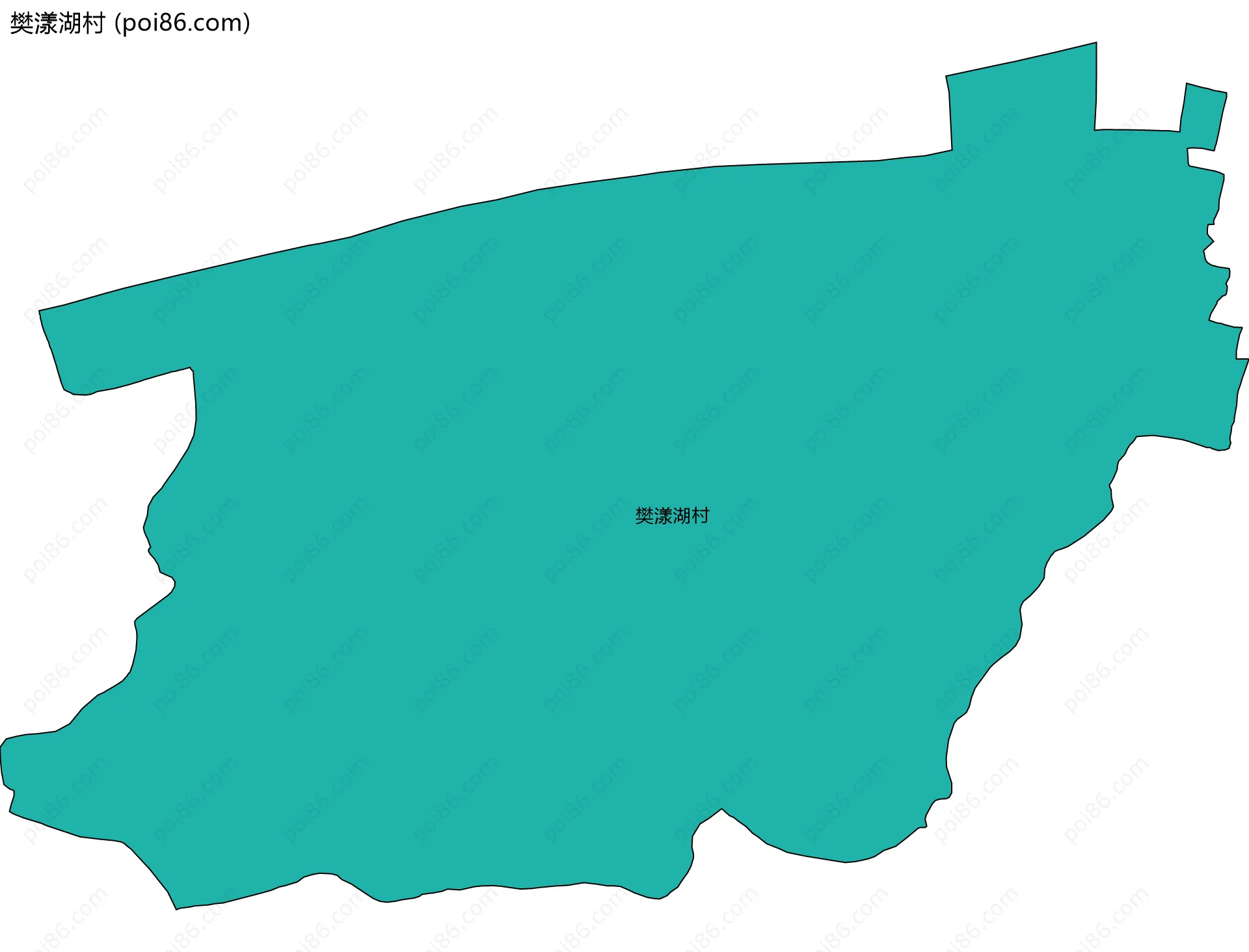 樊漾湖村边界地图