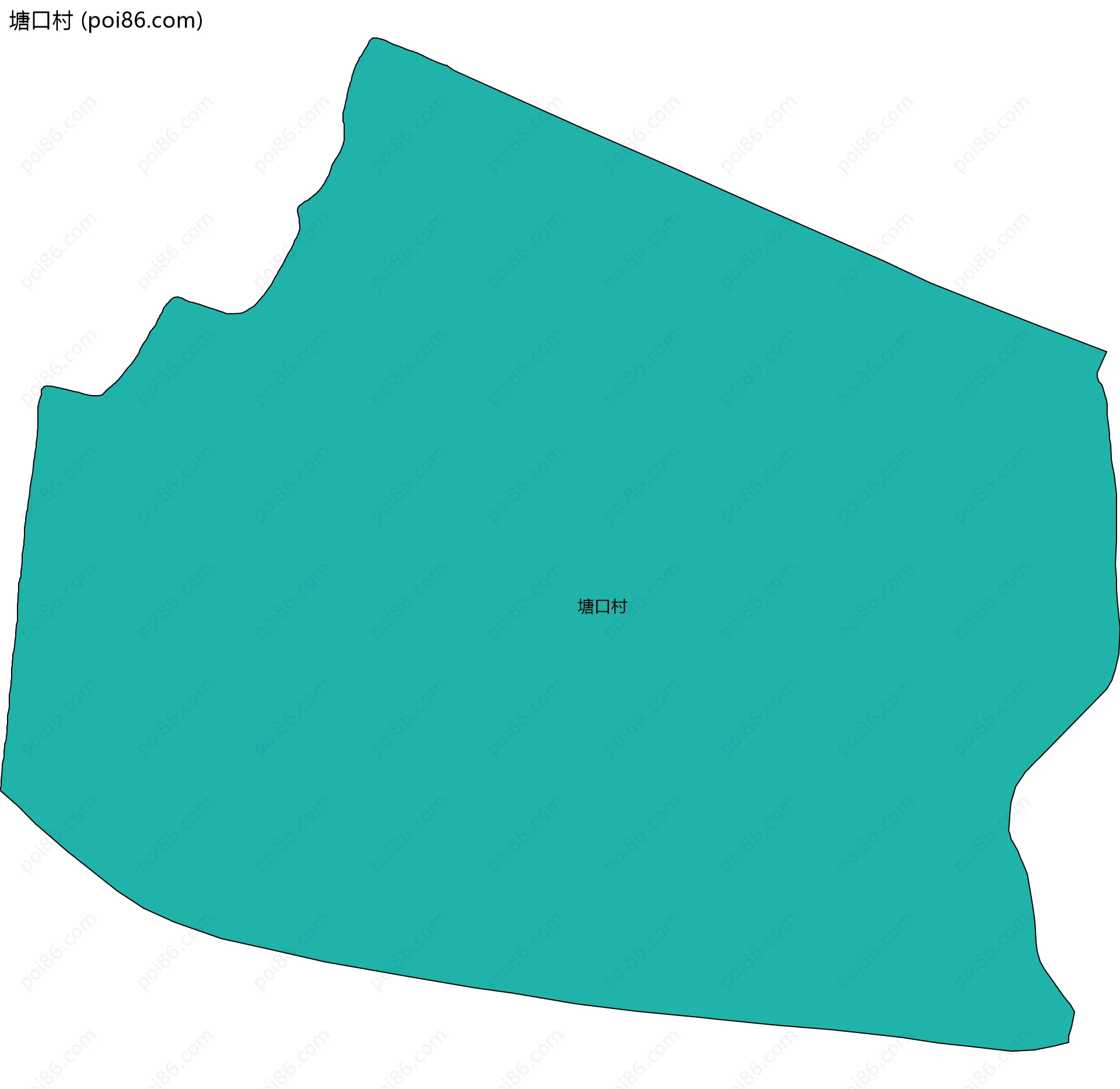 塘口村边界地图