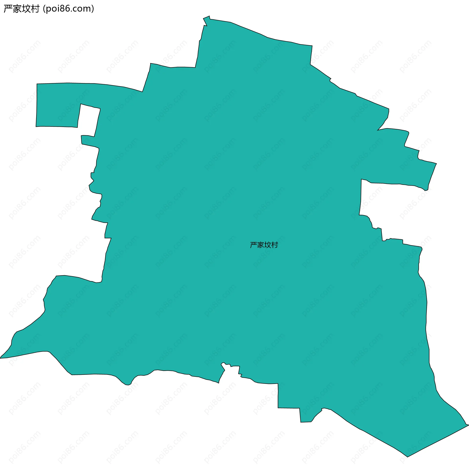 严家坟村边界地图