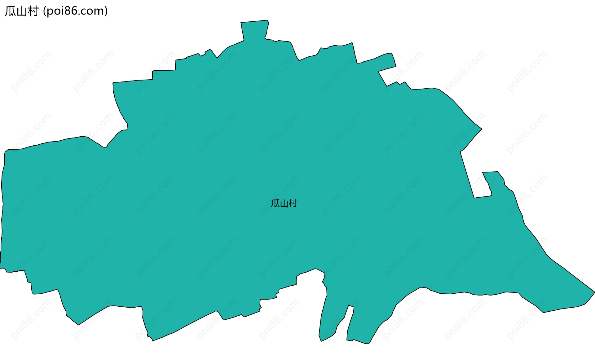瓜山村边界地图