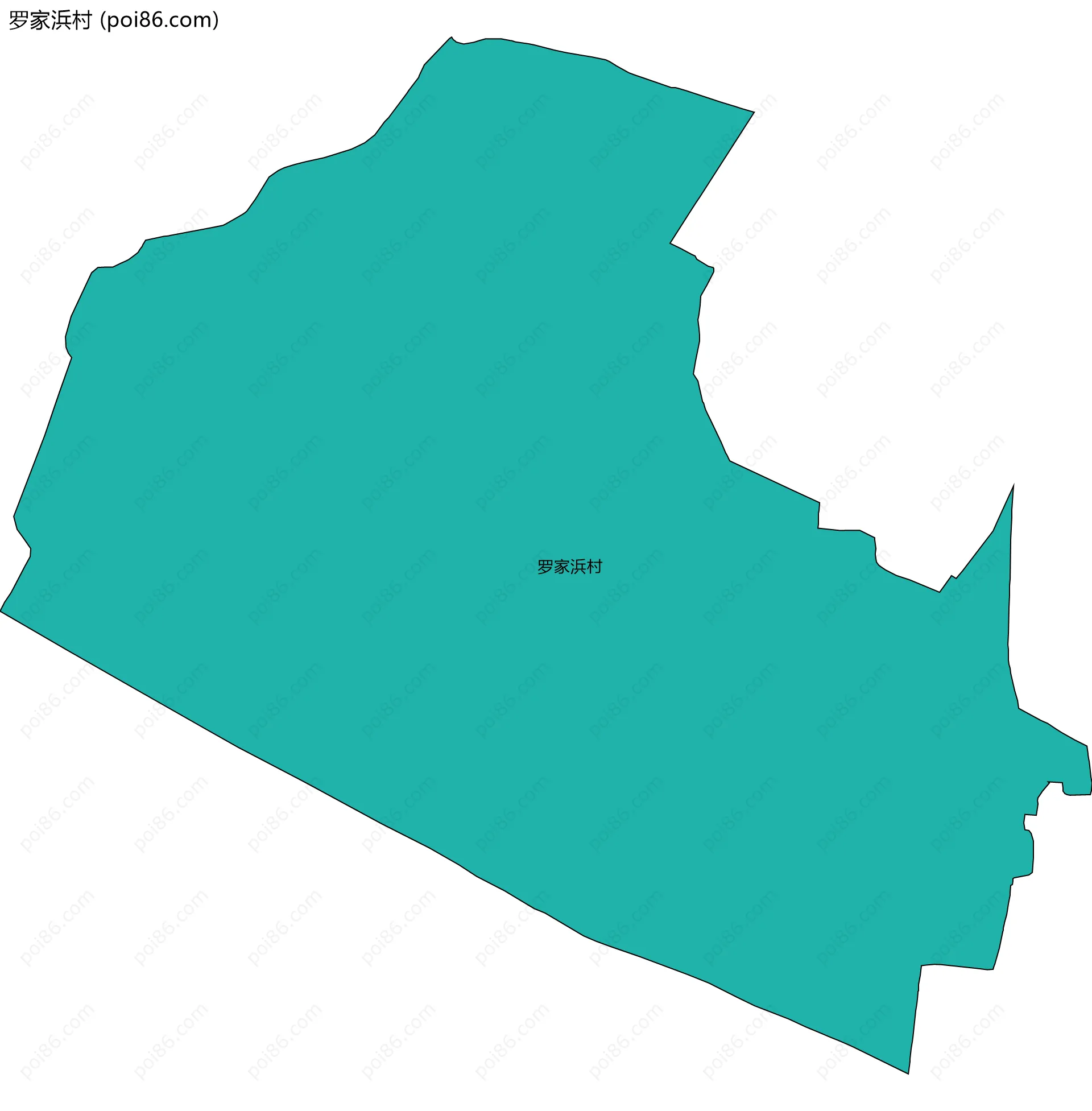 罗家浜村边界地图