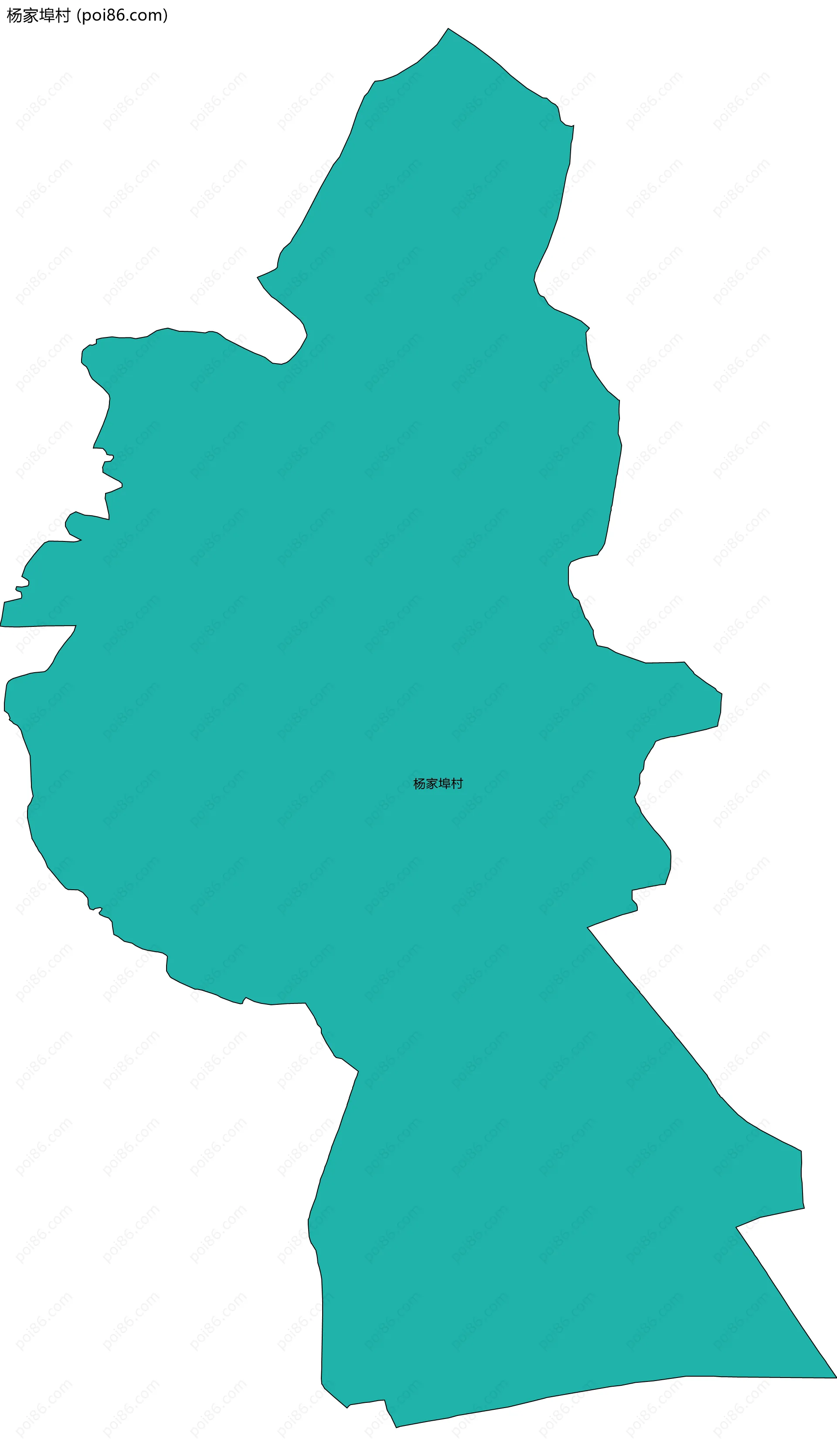 杨家埠村边界地图