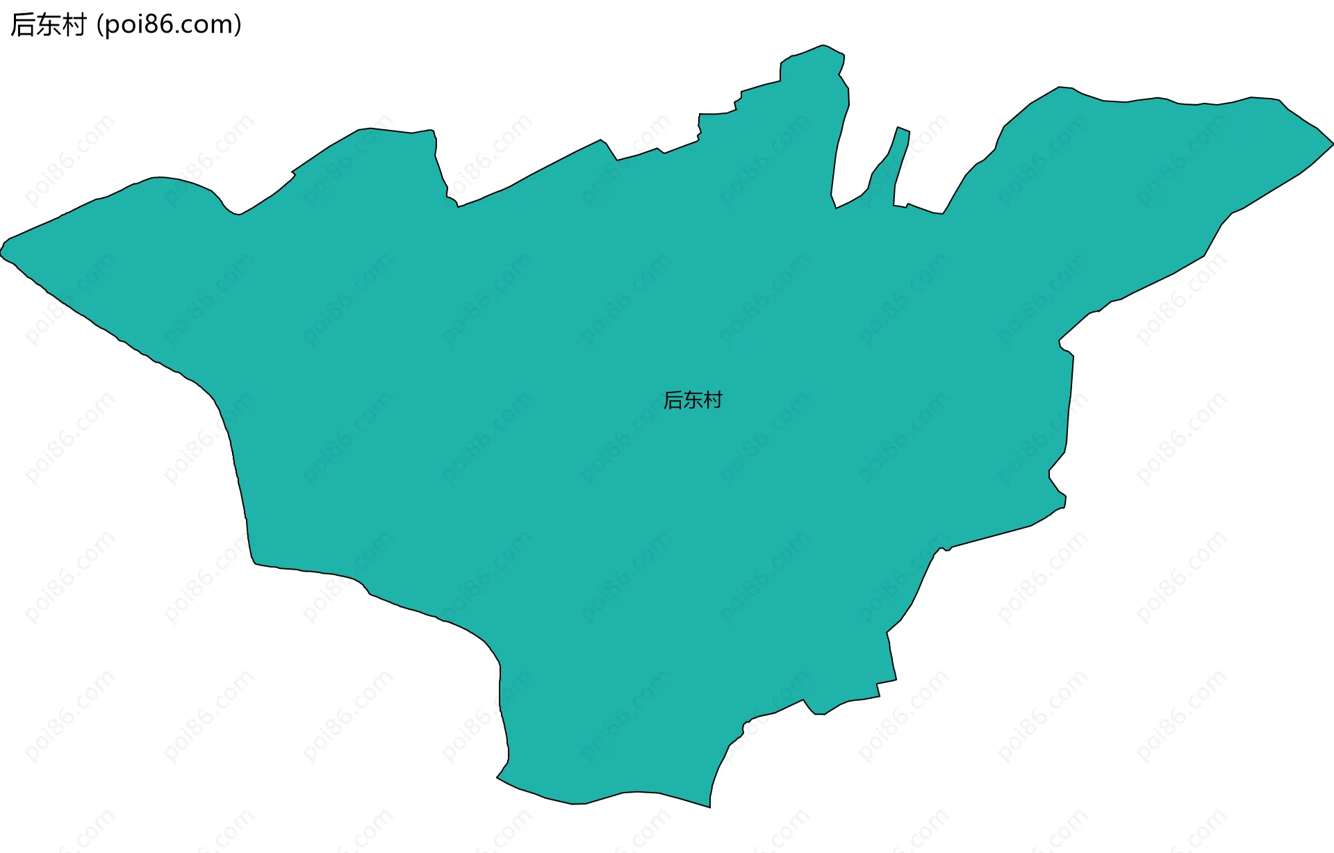 后东村边界地图