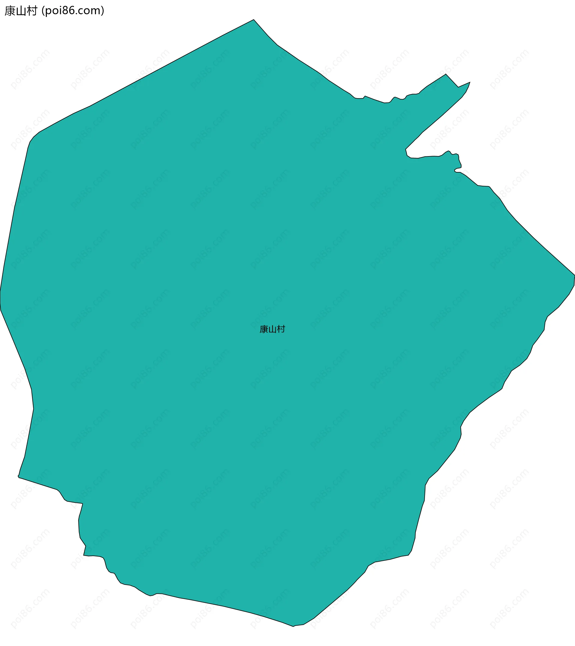 康山村边界地图