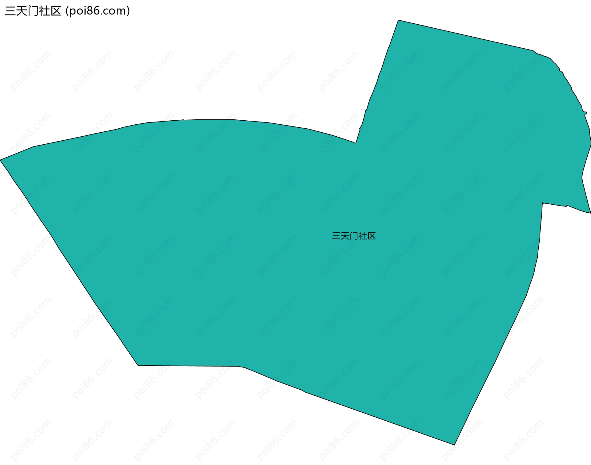 三天门社区边界地图