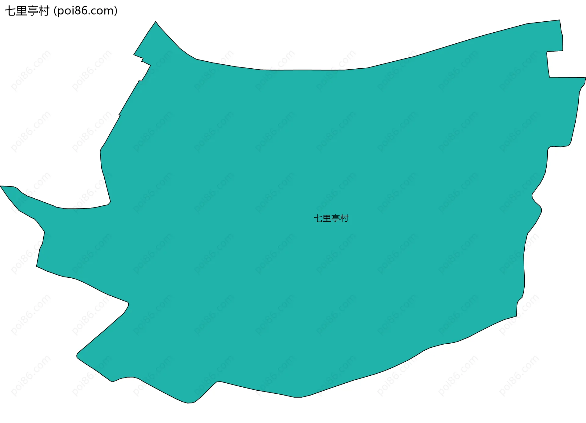 七里亭村边界地图