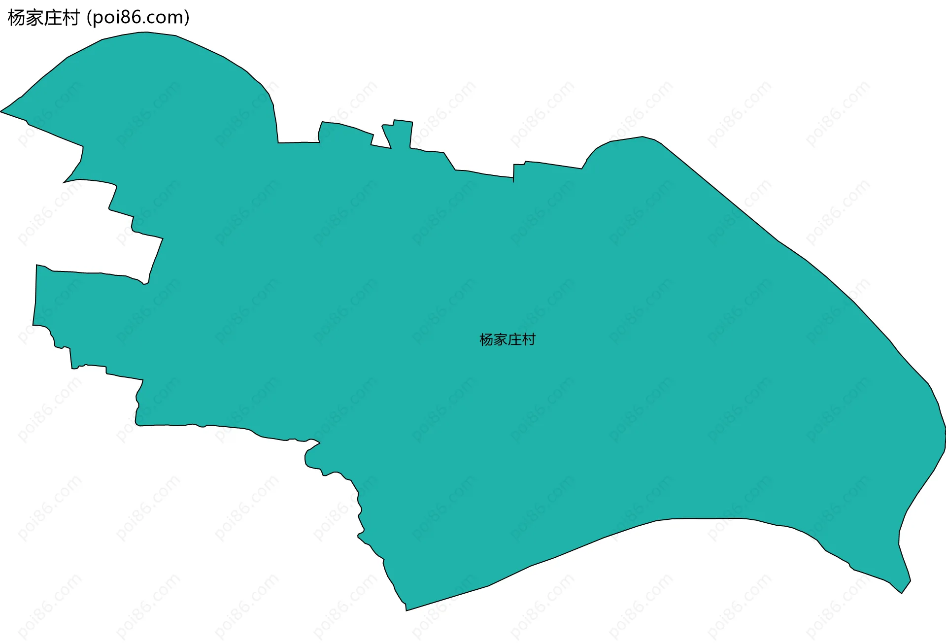 杨家庄村边界地图