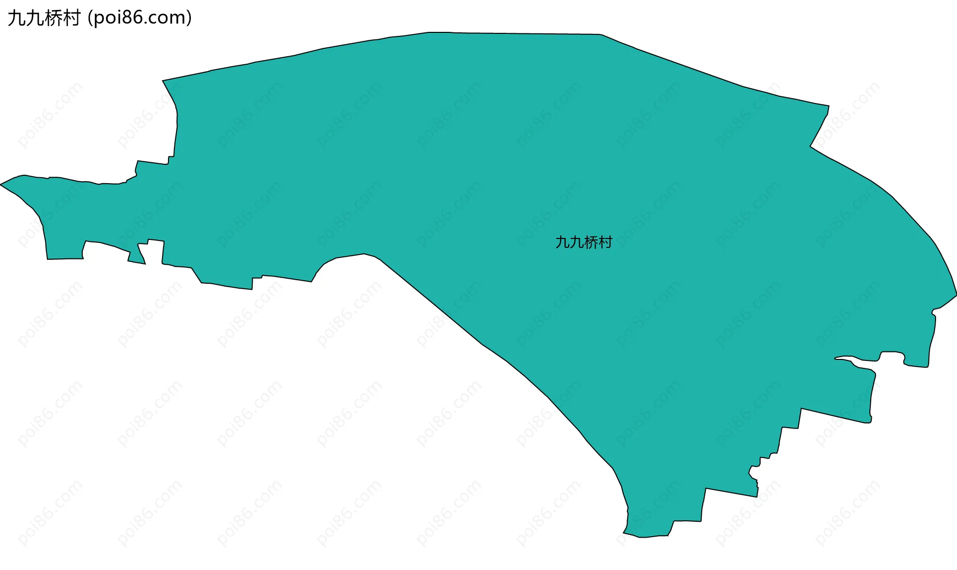 九九桥村边界地图