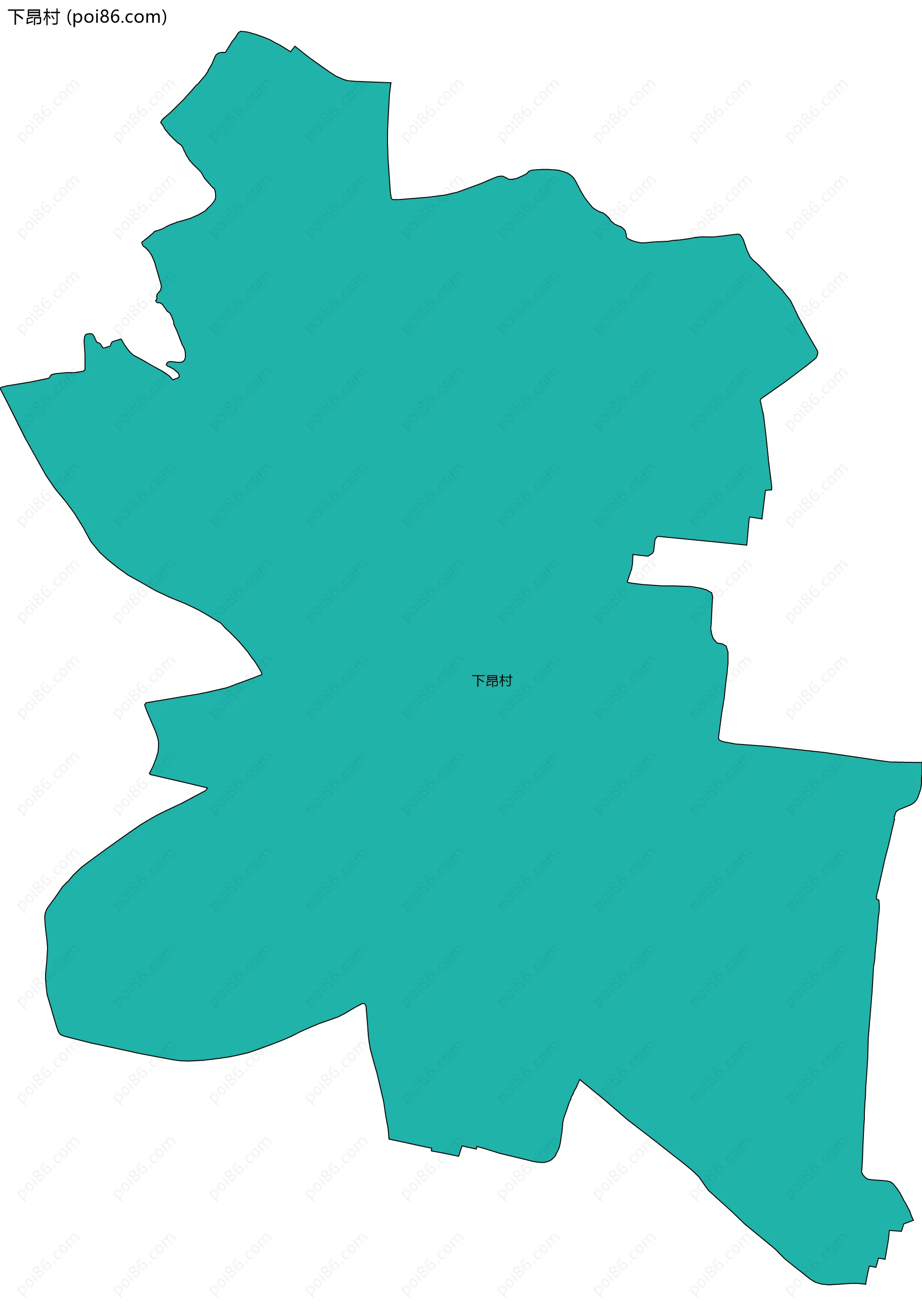 下昂村边界地图