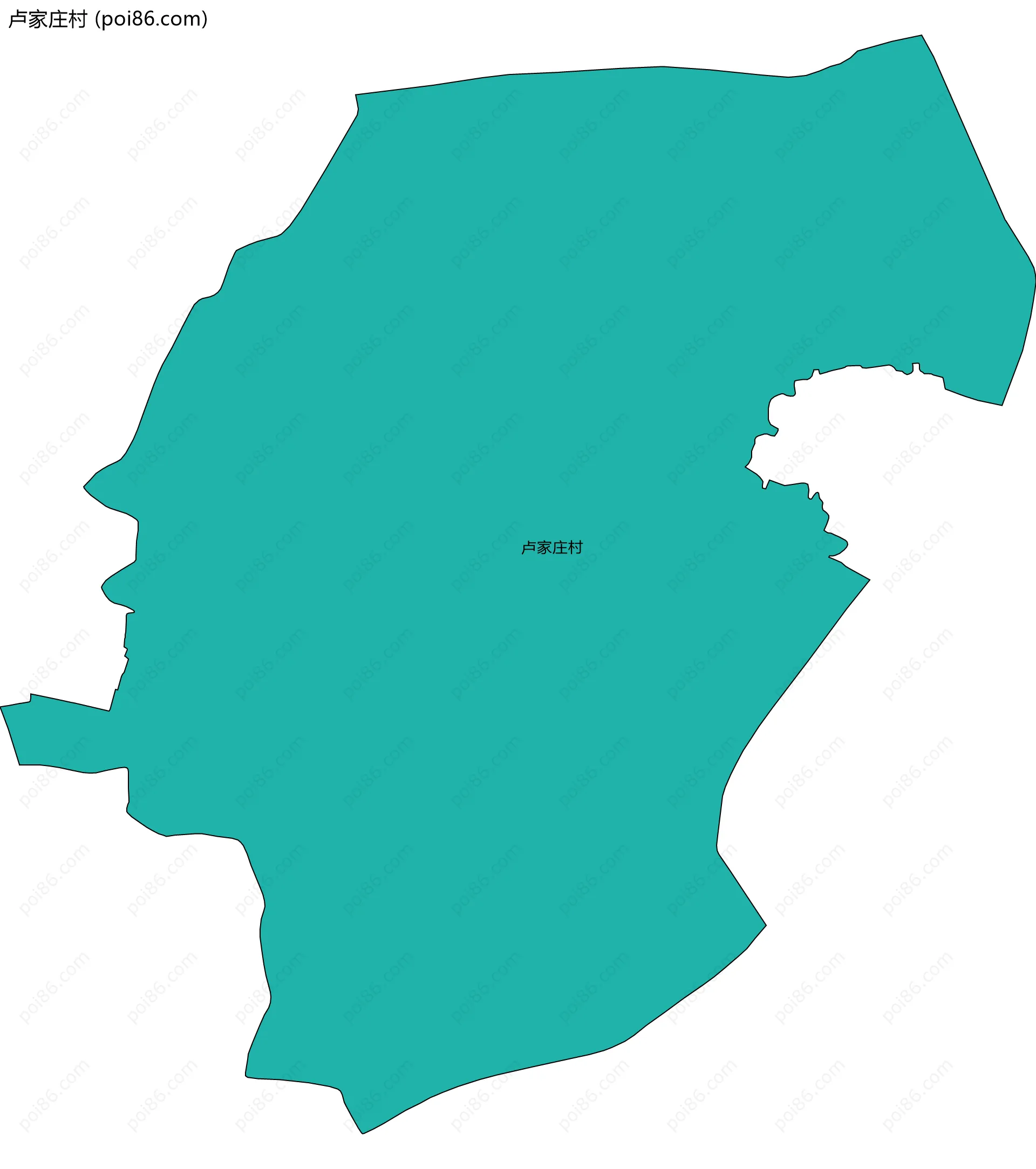 卢家庄村边界地图