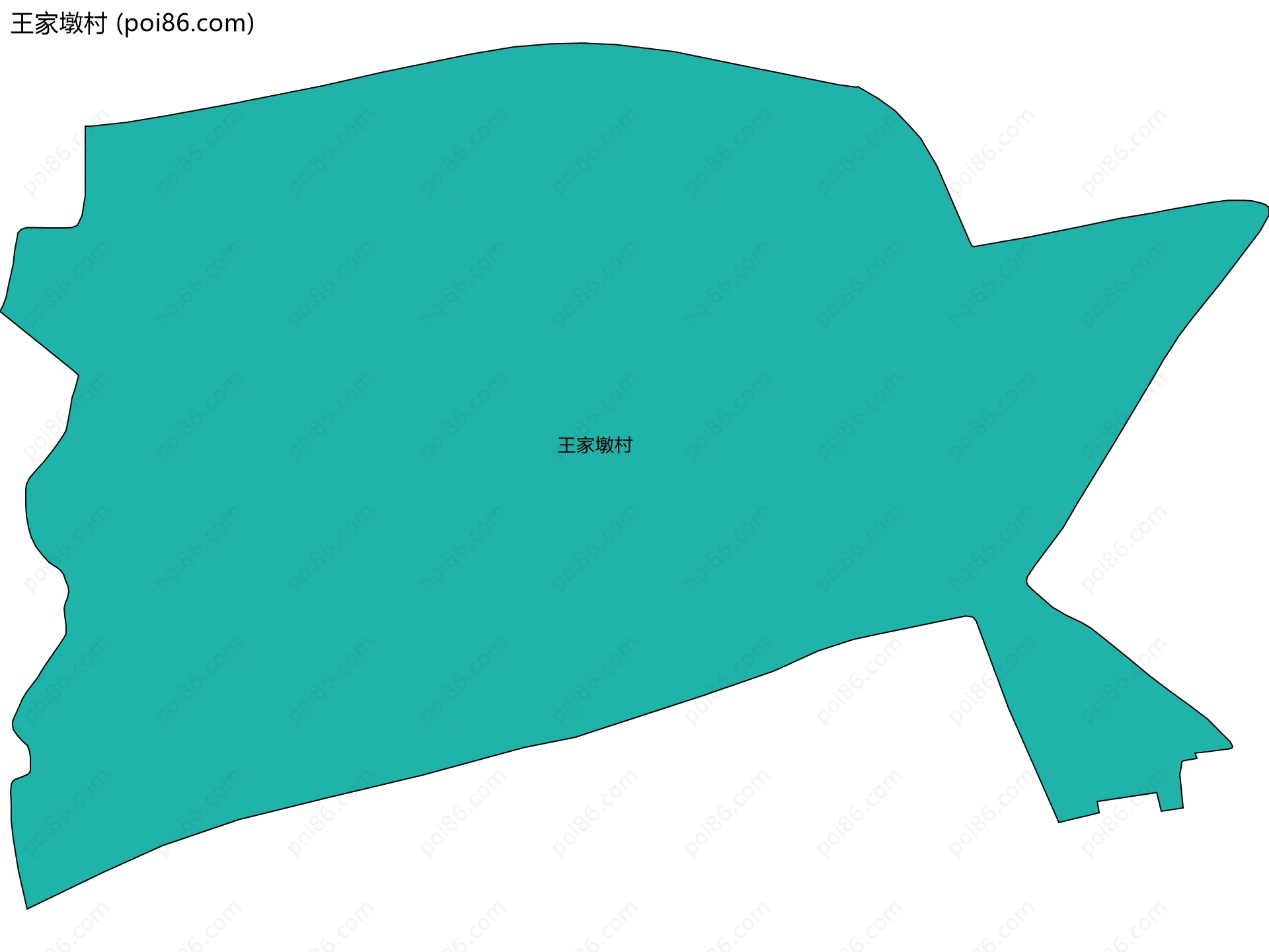 王家墩村边界地图