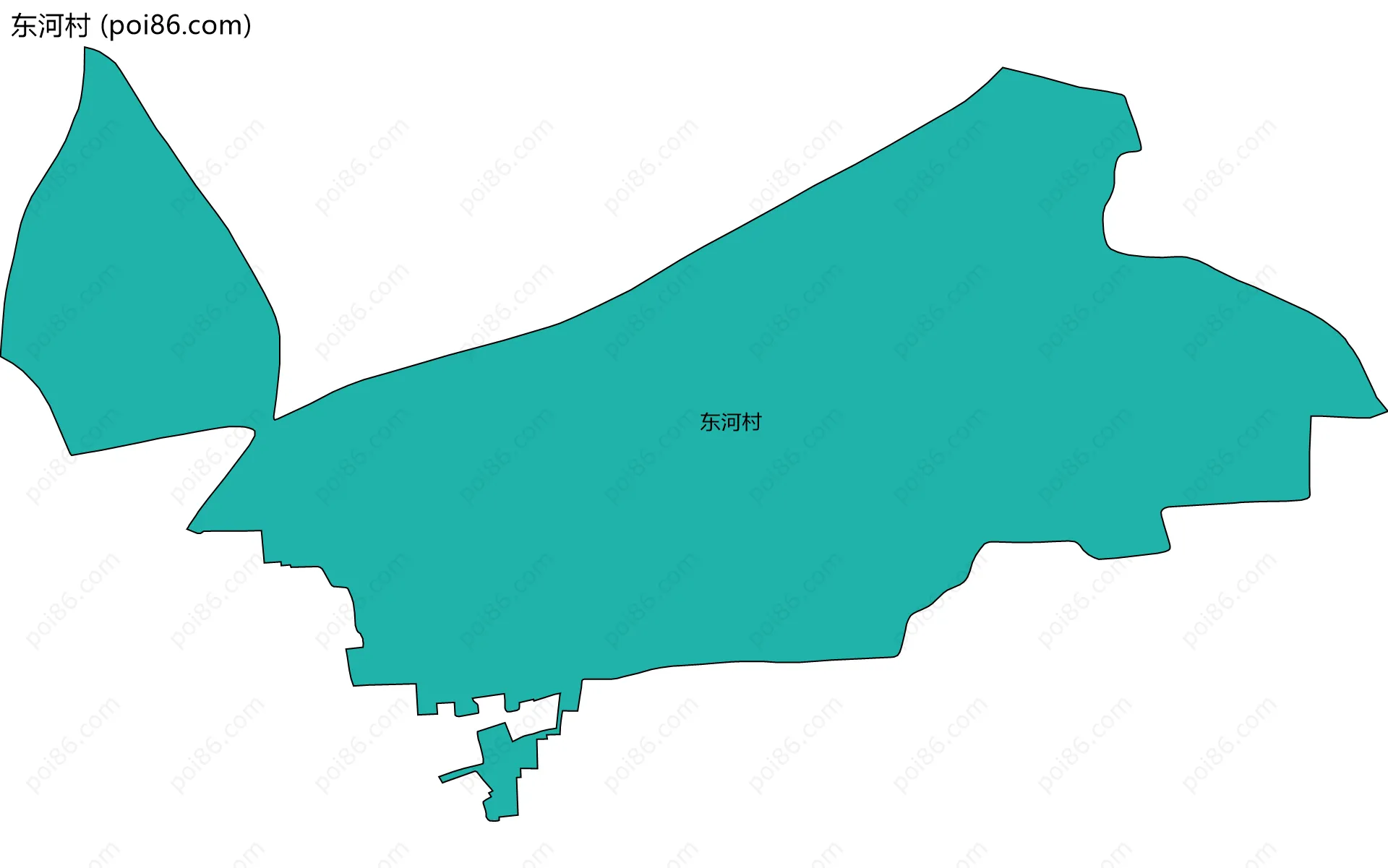 东河村边界地图