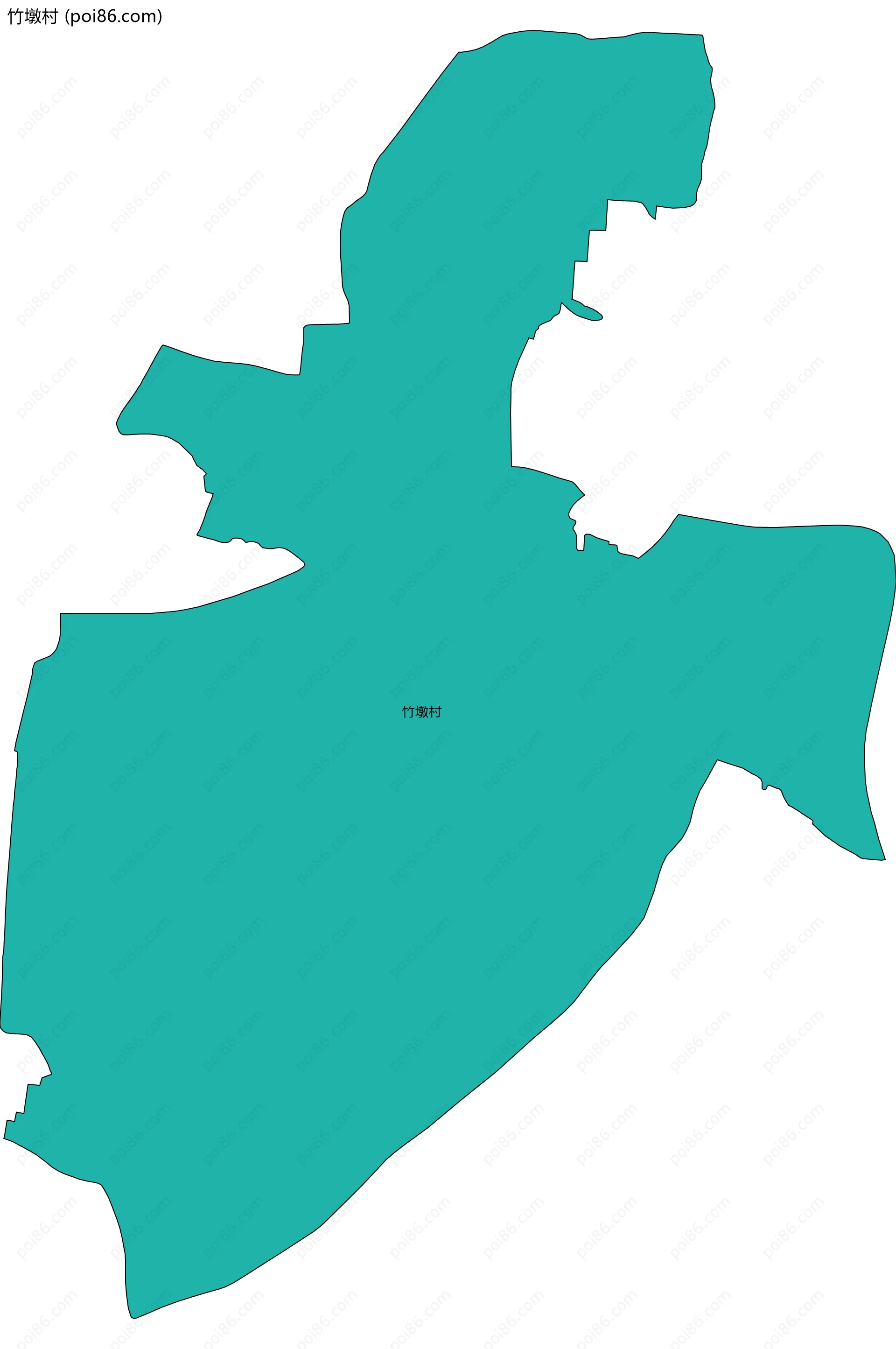 竹墩村边界地图