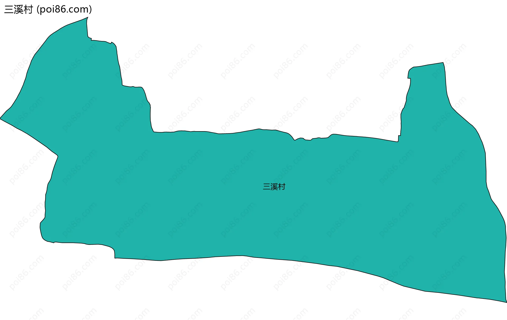 三溪村边界地图